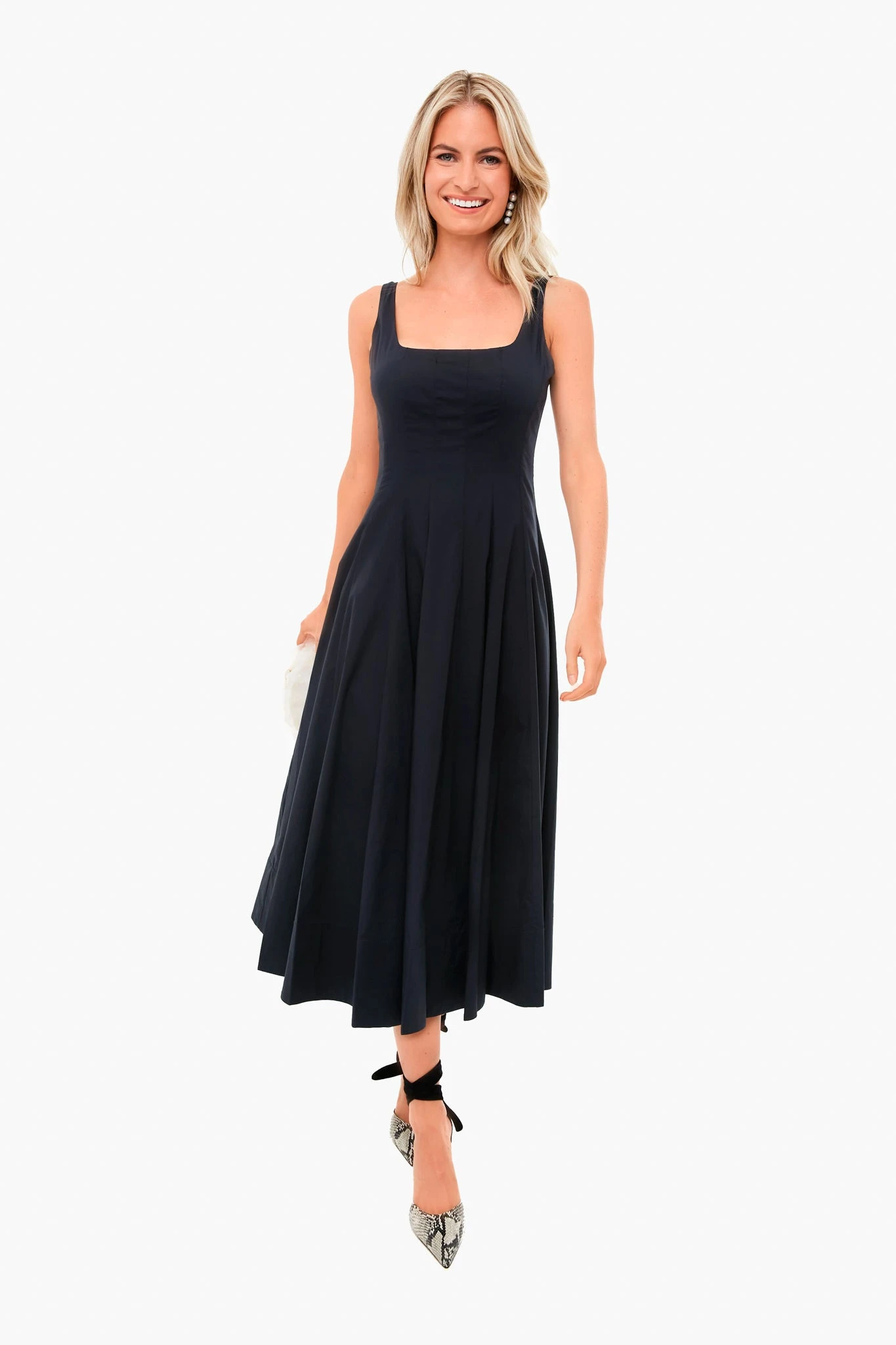 Staud Black Wells Dress - Image 2