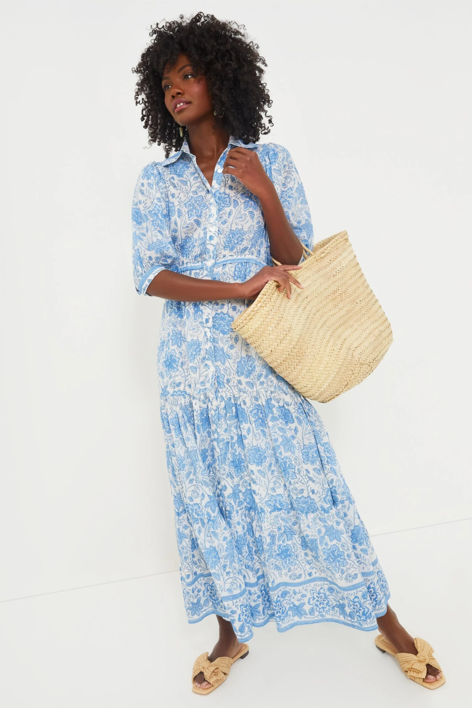 Blue Floral Blair Maxi Dress - Image 2