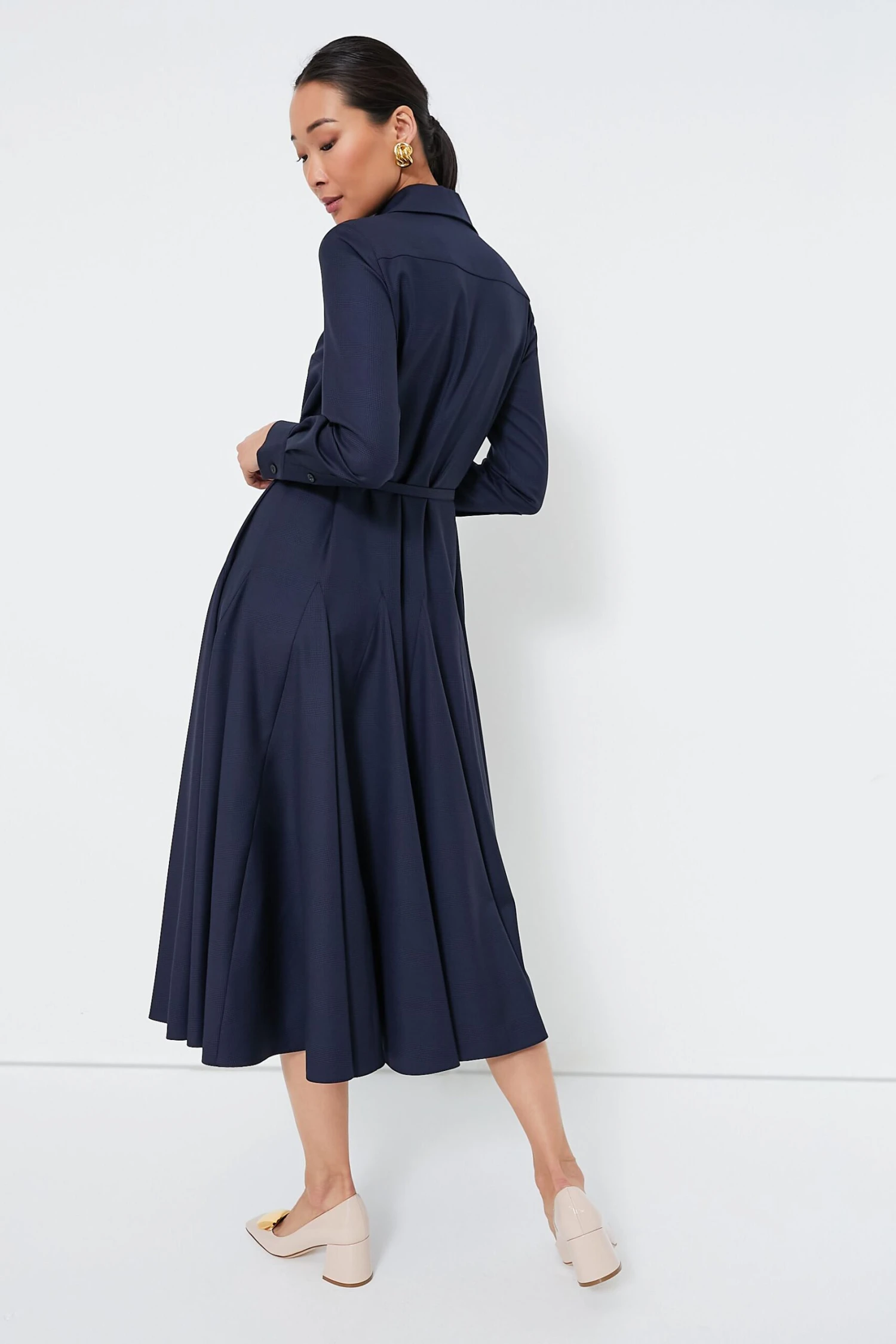 Navy And Black Marione Prince Of Wales Dress - Image 4
