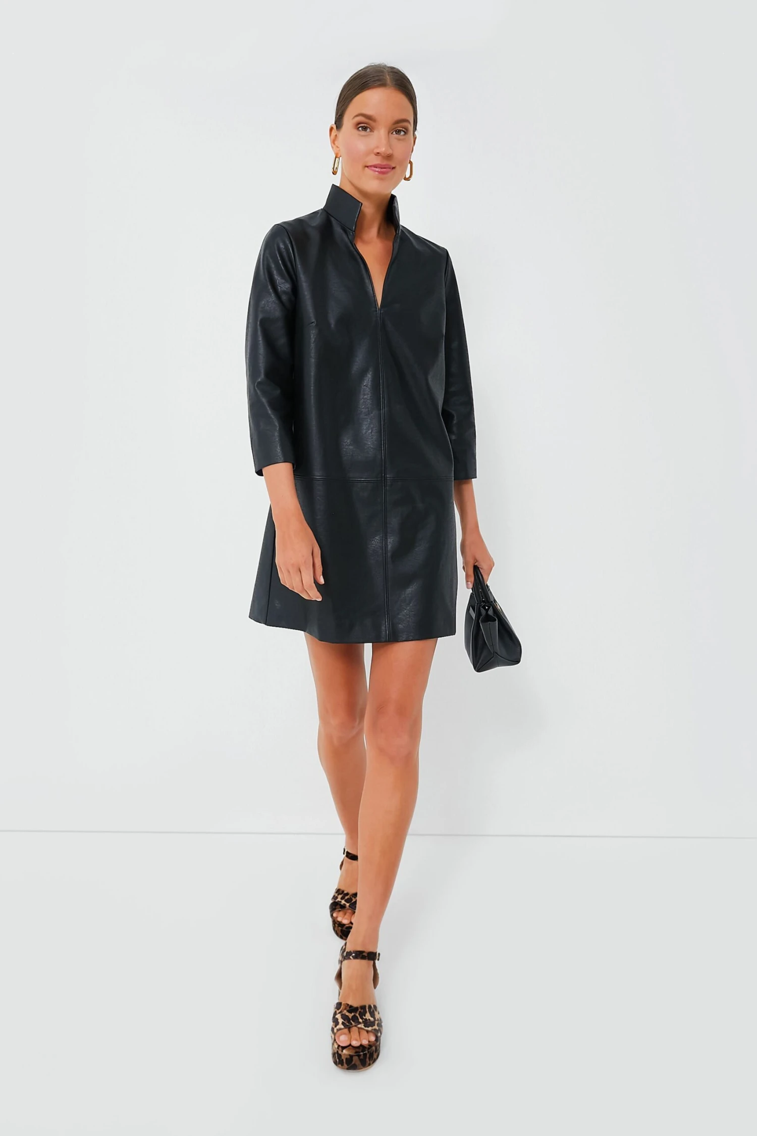 Black Leather Clifton Dress - Image 6