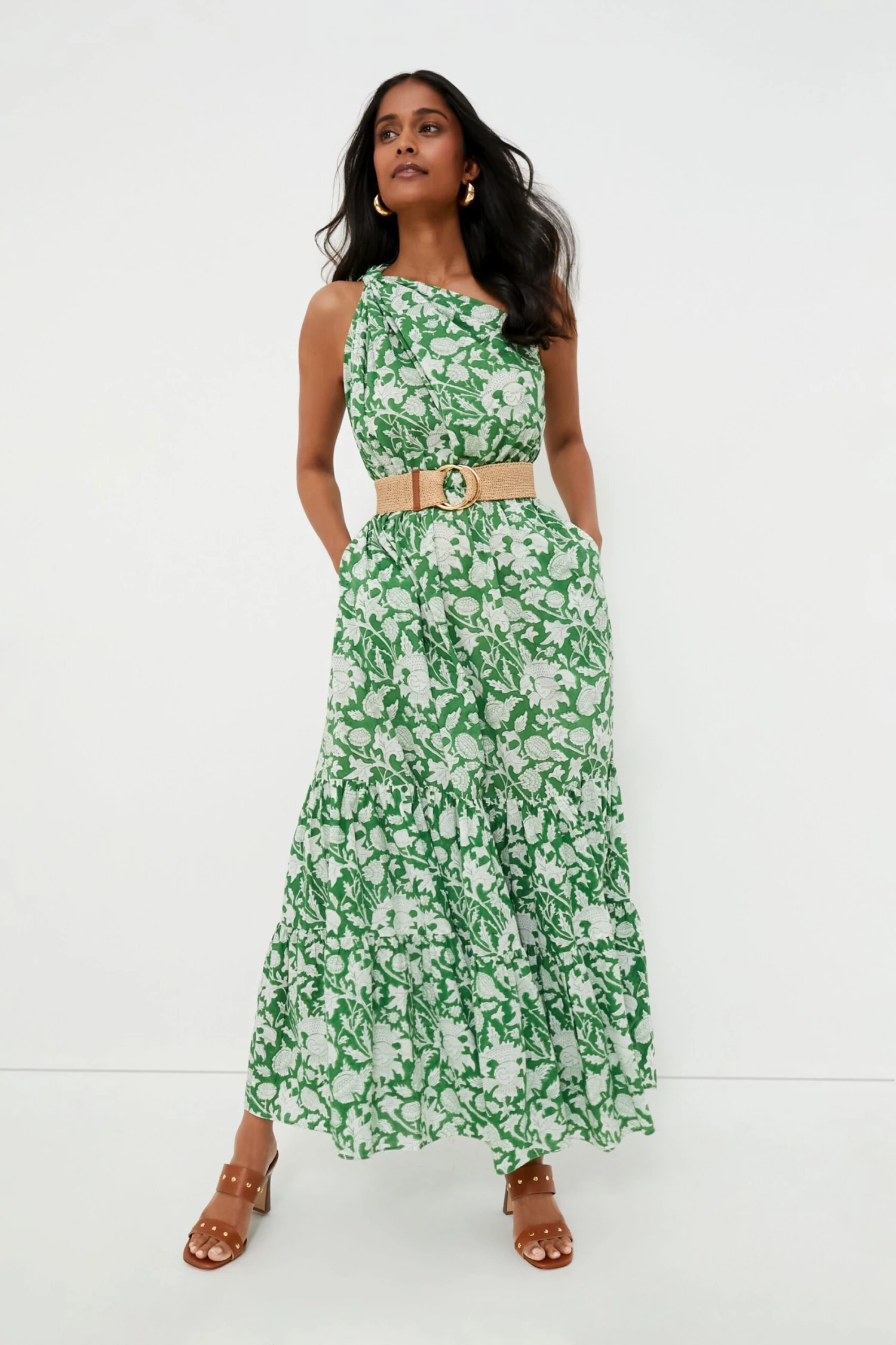Exclusive Green Botanica Long Dress - Image 8