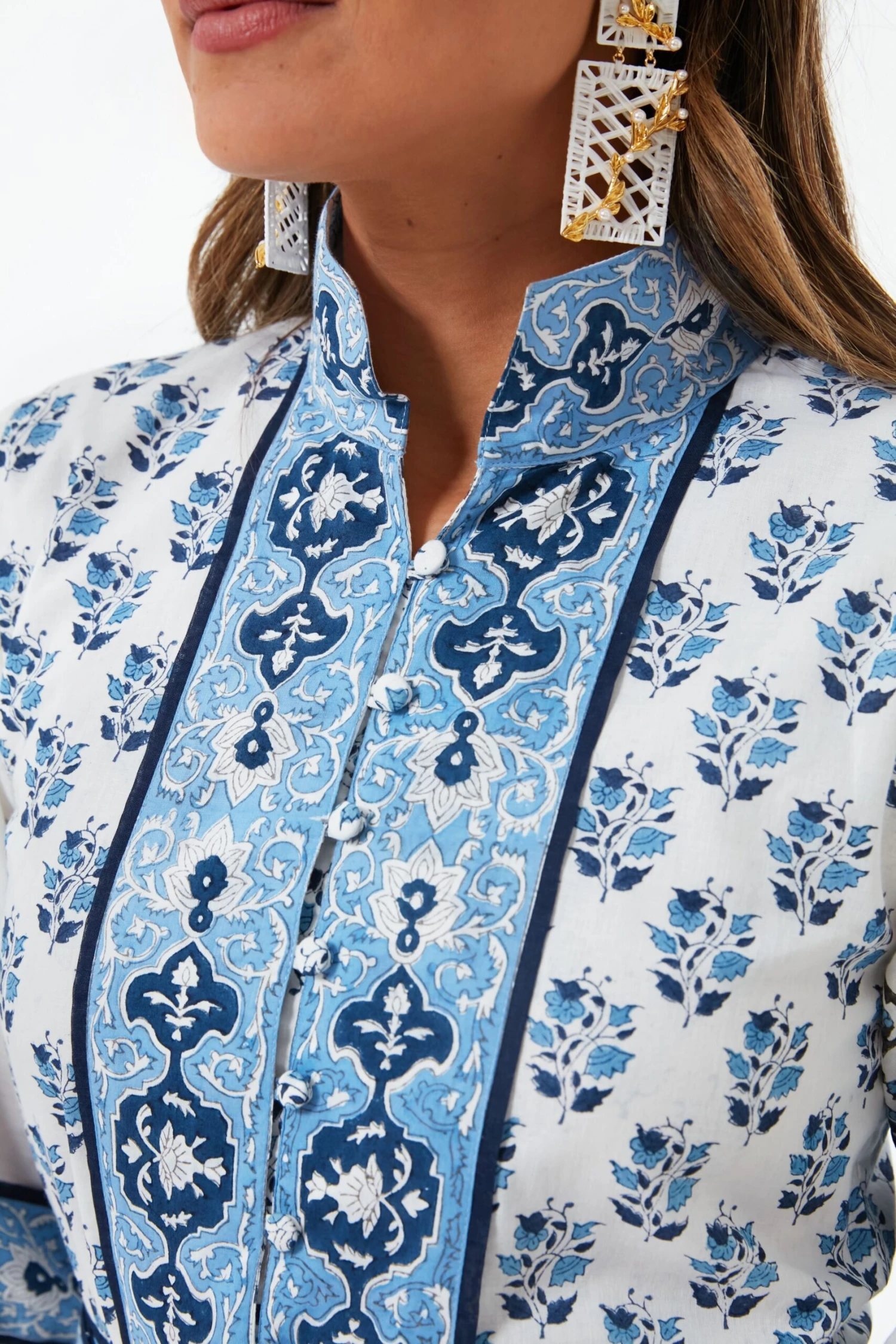 Sky Blue Cornflower Flounce Dress - Image 5