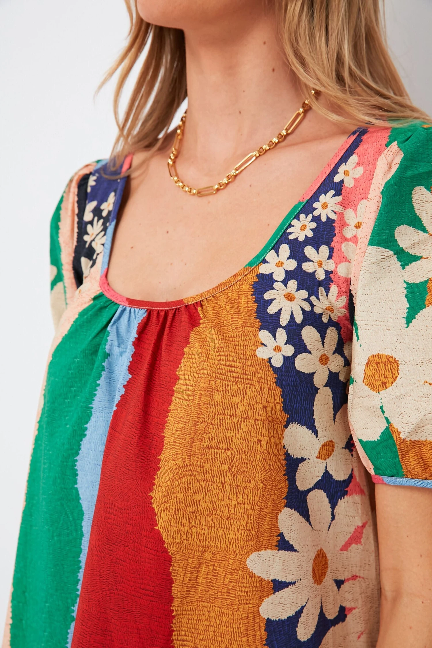 Farm Rio Super Fun Daisy Mini Dress - Image 5