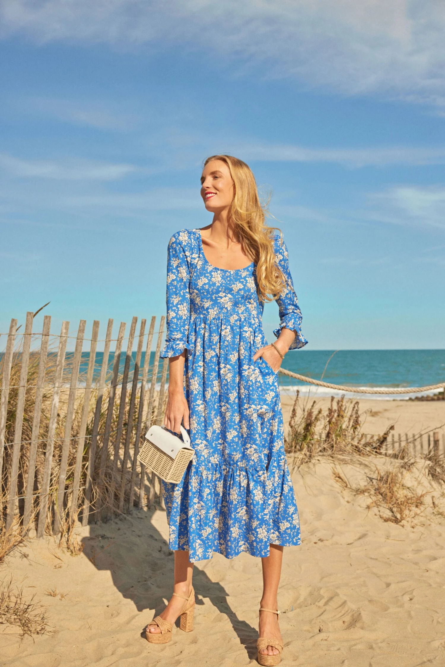 Royal Blue Bouquet Carys Dress - Image 2