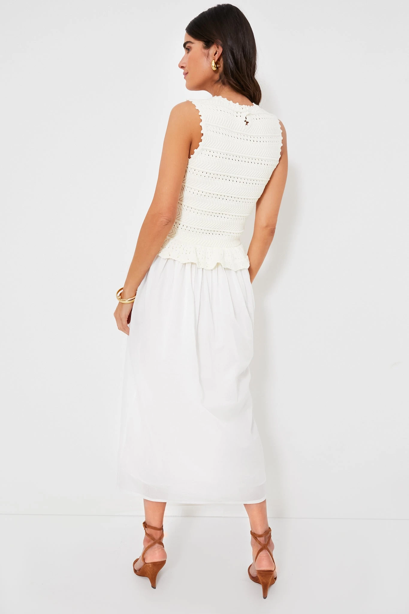 Cream Heather Crochet Dress - Image 4