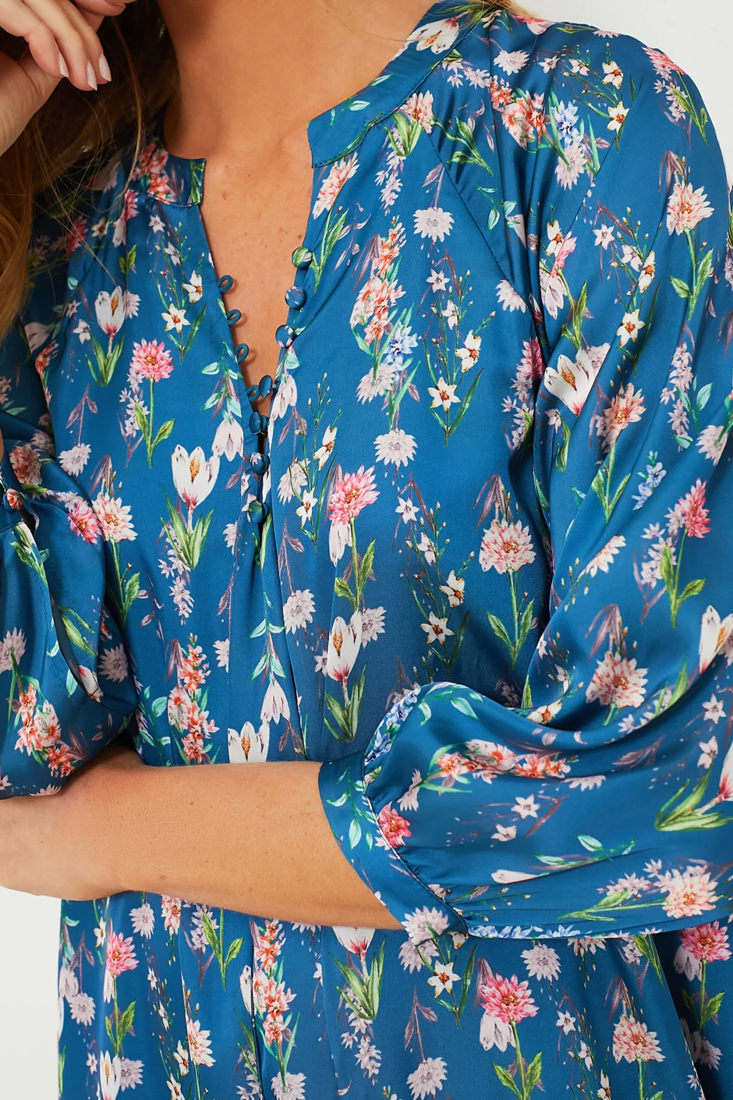 Navy Floral Zoe Maxi Dress - Image 5