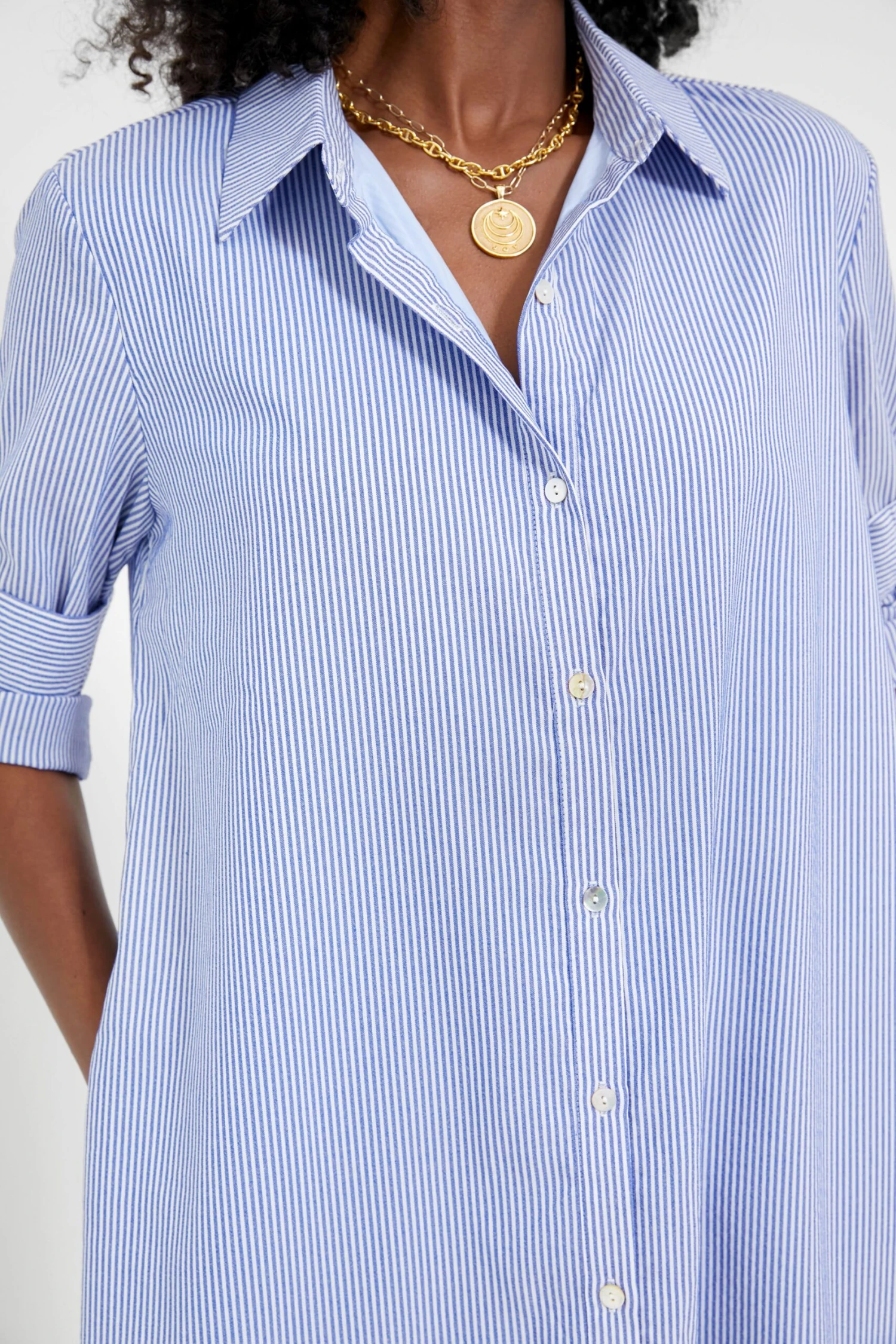 Blue Stripe Griffin Dress - Image 5