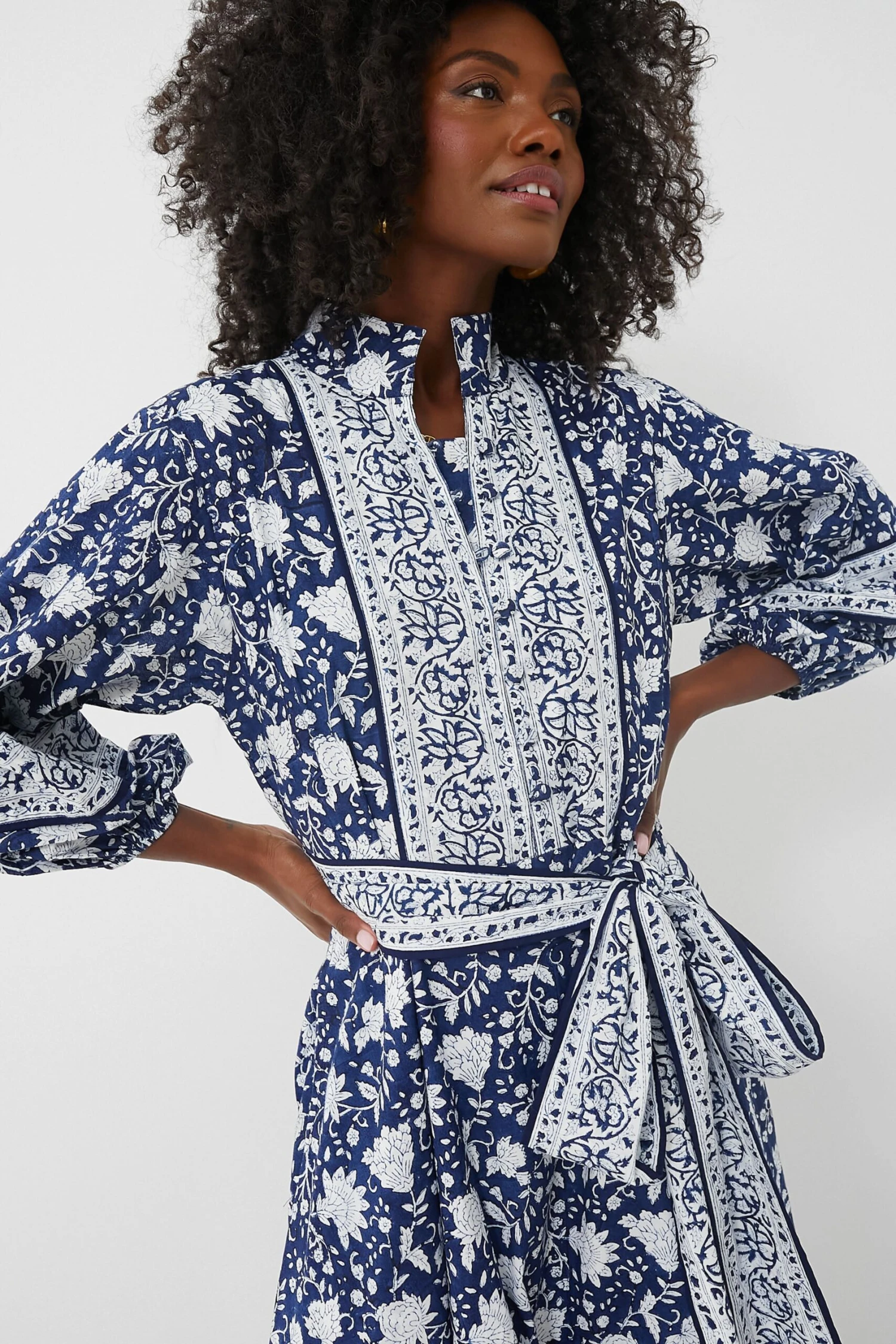 Exclusive Navy Flounce Dress - Image 2