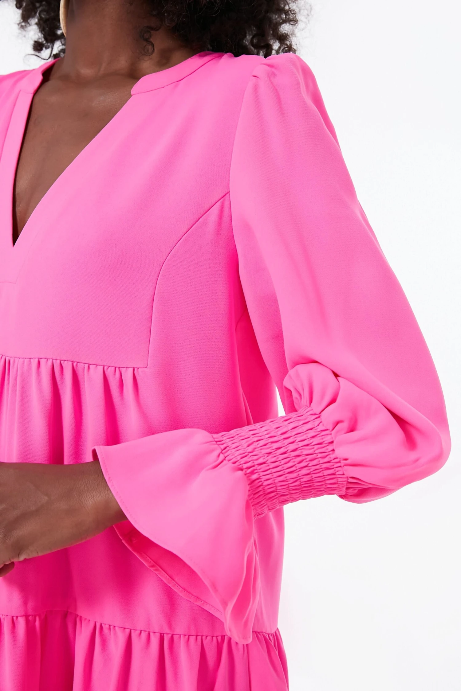 Electric Pink Crepe Kenzo Dress - Image 4