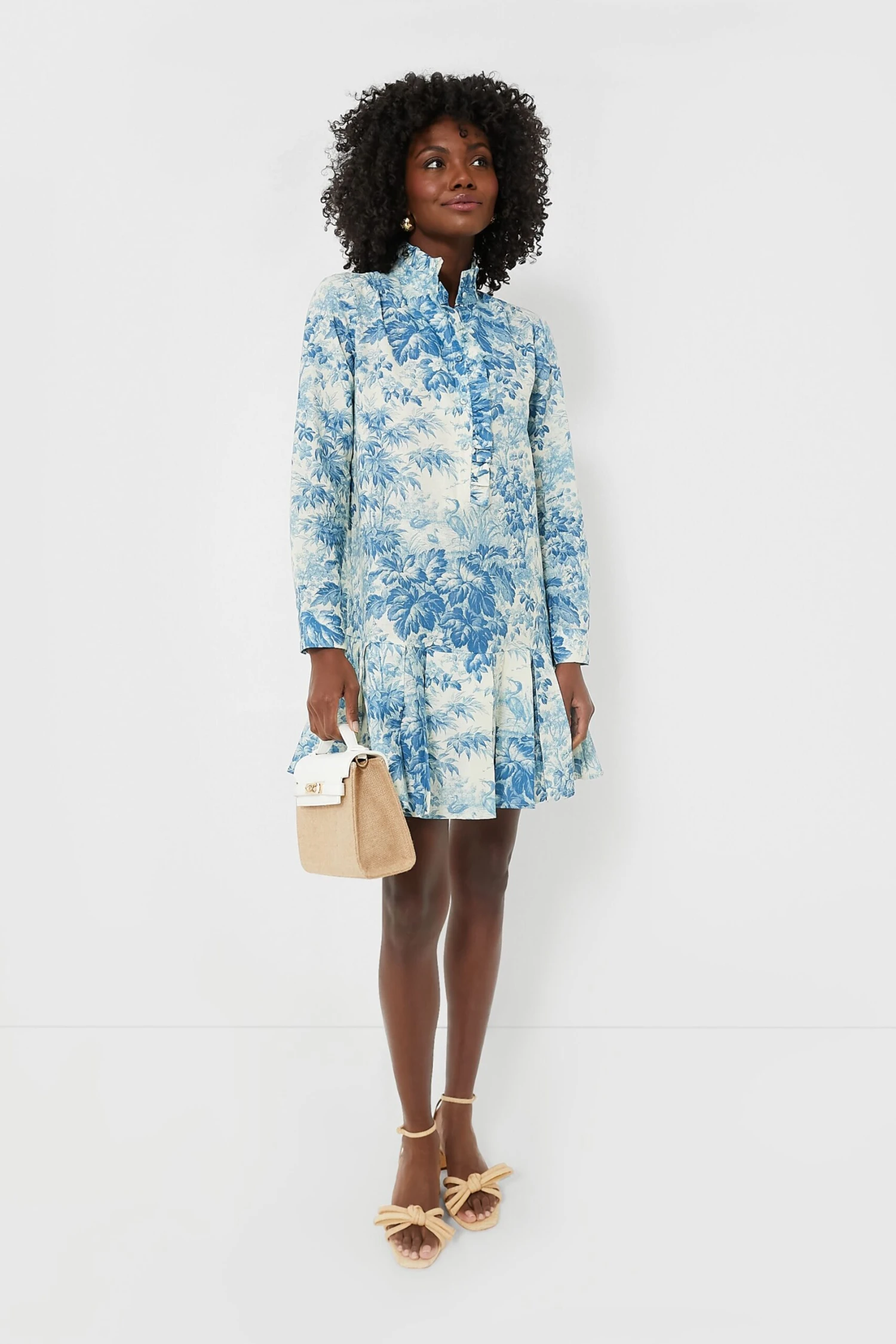 Misty Blue Toile Tate Dress - Image 6