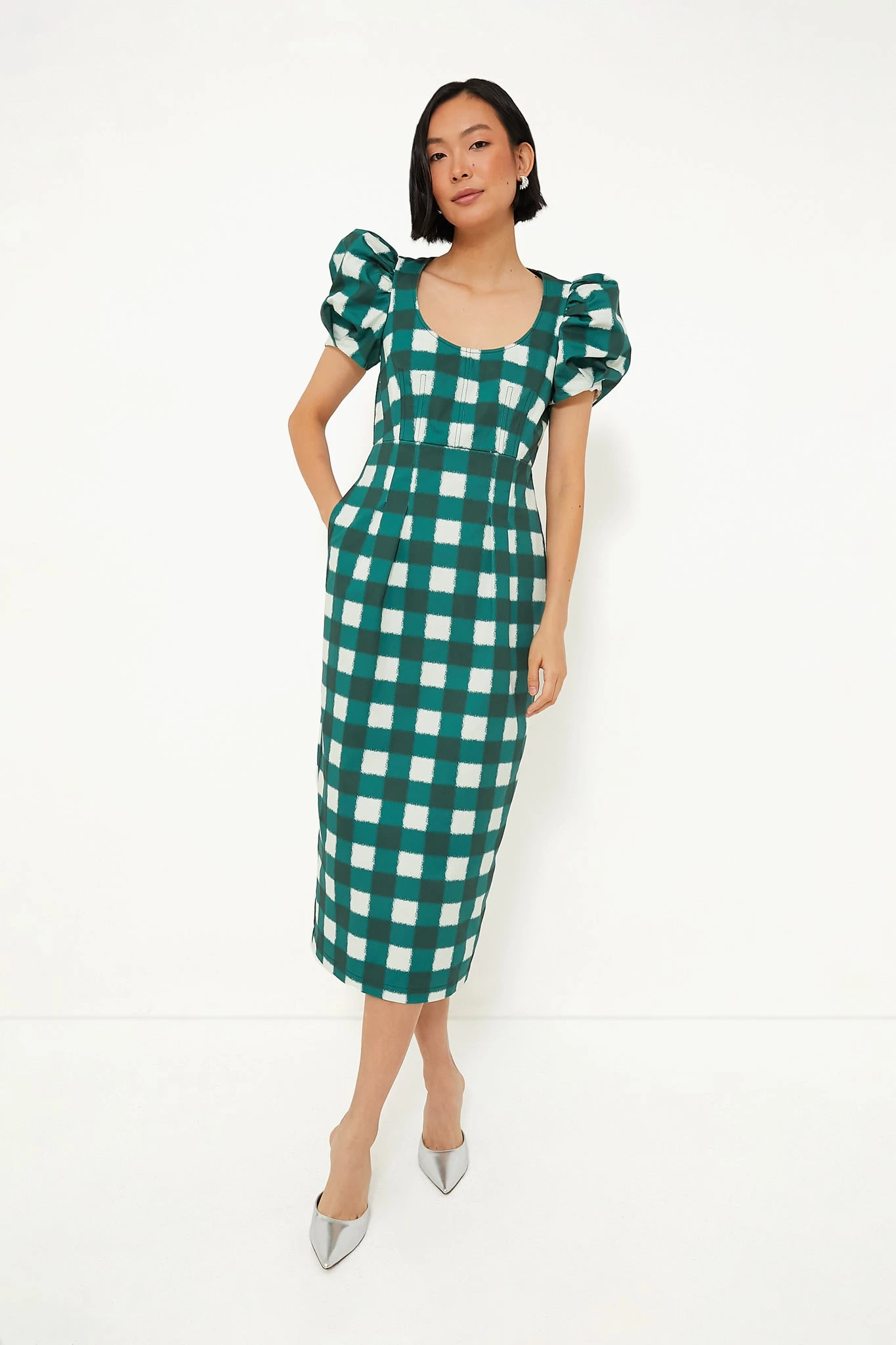 Juniper Warped Gingham Alexandra Dress - Image 2
