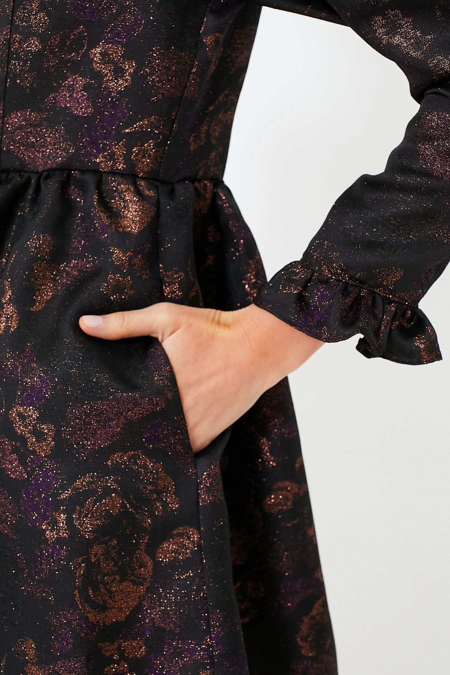 Enchantress Jacquard Square Neck Mini Prairie Dress - Image 5