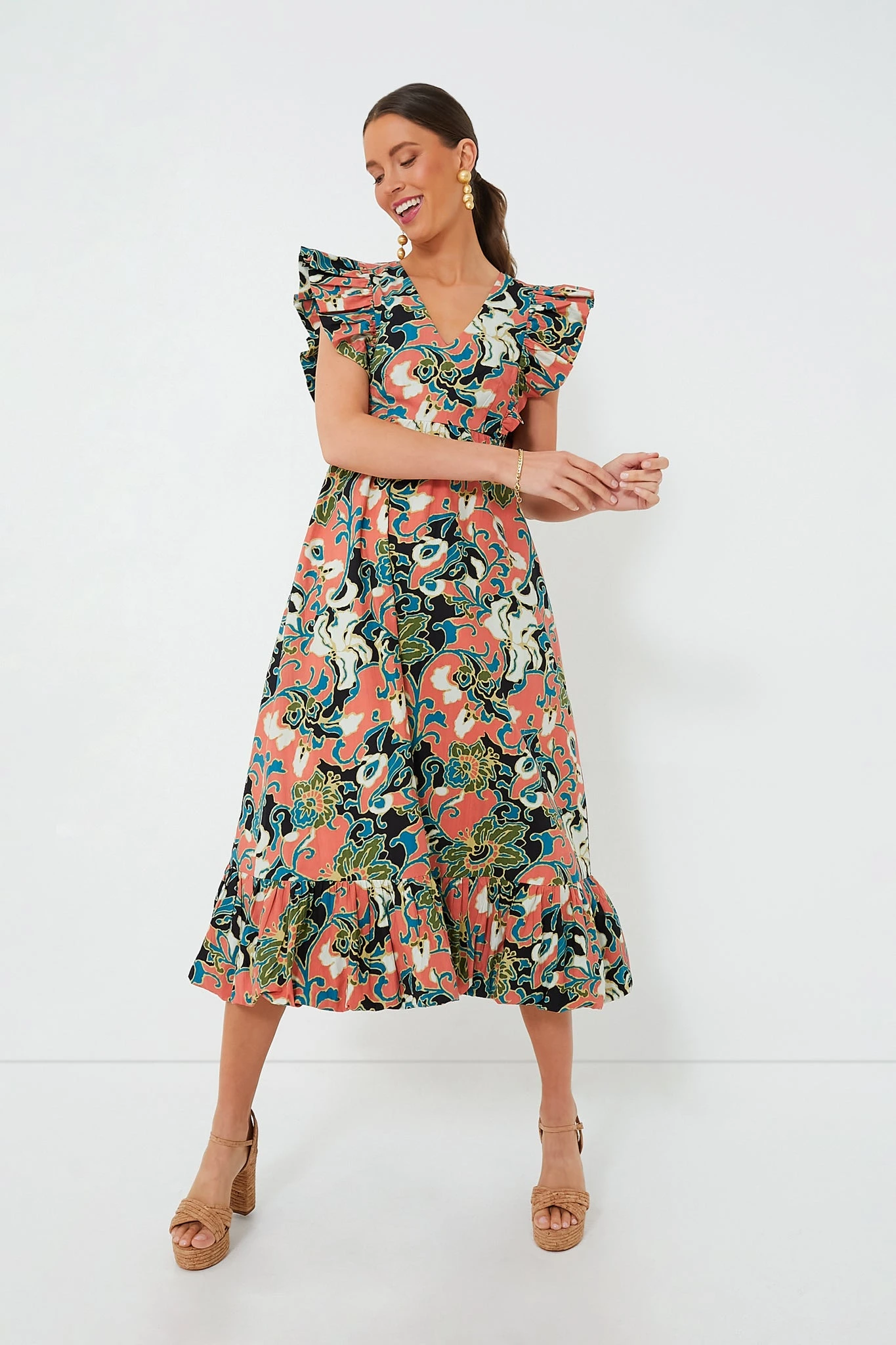 Gypsy Bloom Barbara Printed Midi Dress - Image 6