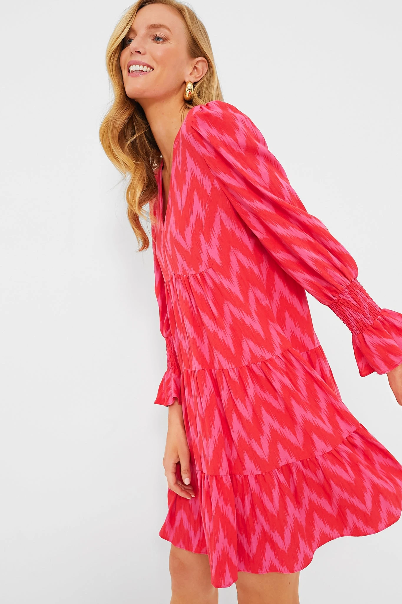 Hot Pink Ikat Kenzo Dress - Image 4