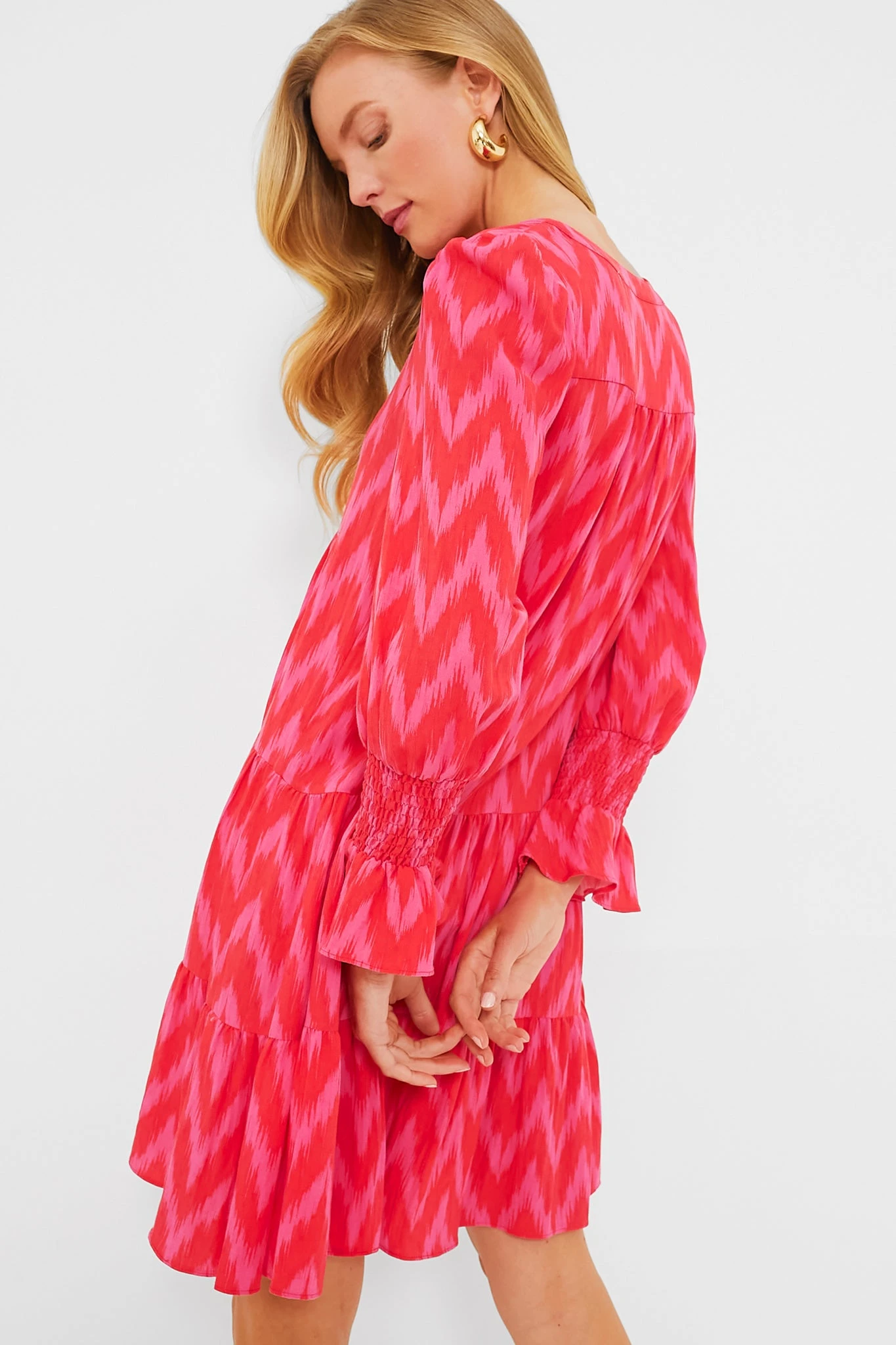 Hot Pink Ikat Kenzo Dress - Image 5