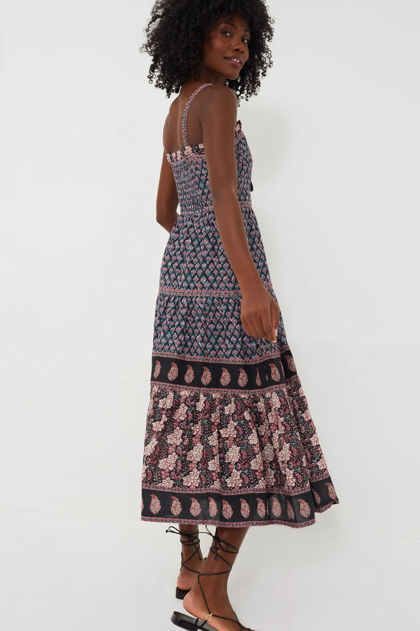 Donna Print Sleeveless Midi Dress - Image 4