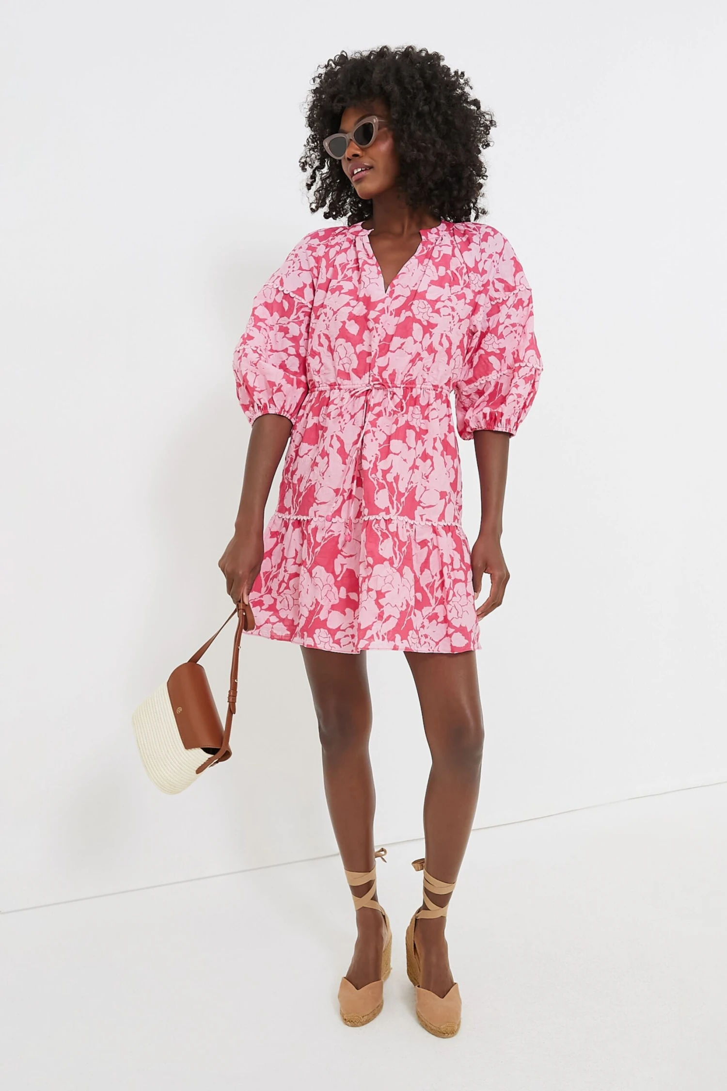 Pink Floral Matilda Mini Dress - Image 2