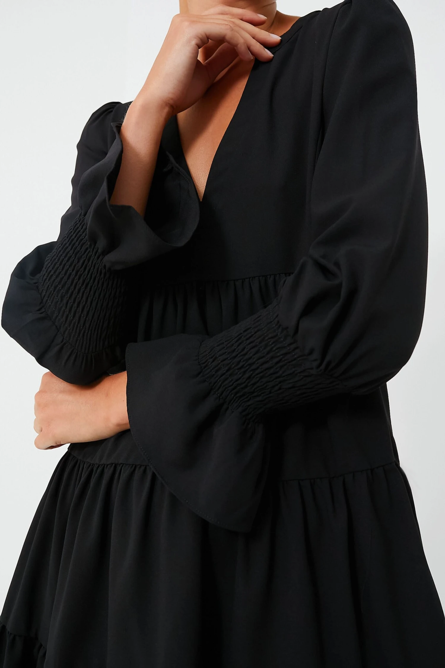 Black Crepe Kenzo Dress - Image 5