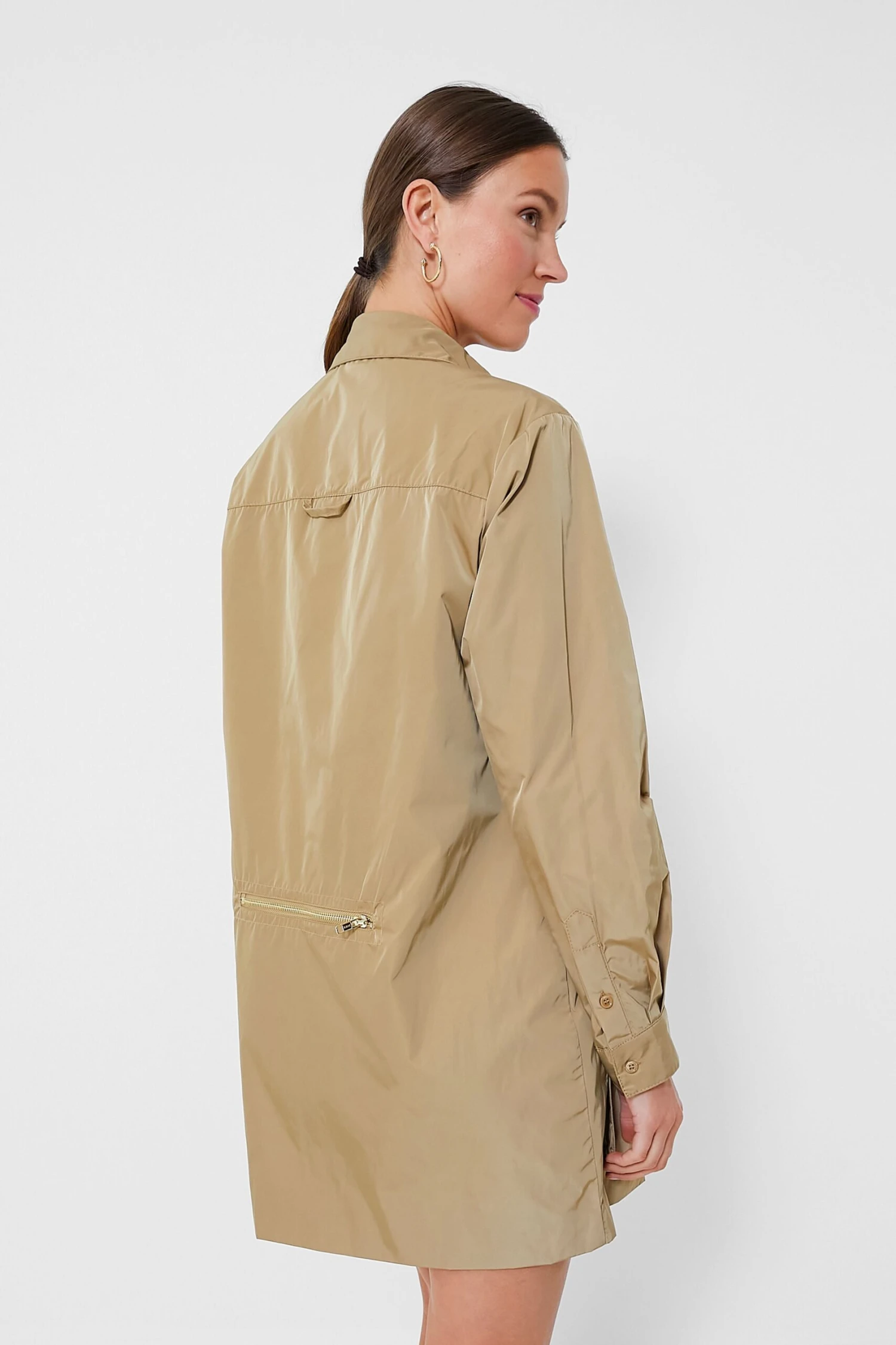CYNTHIA ROWLEY Khaki Backpack Dress - Image 4