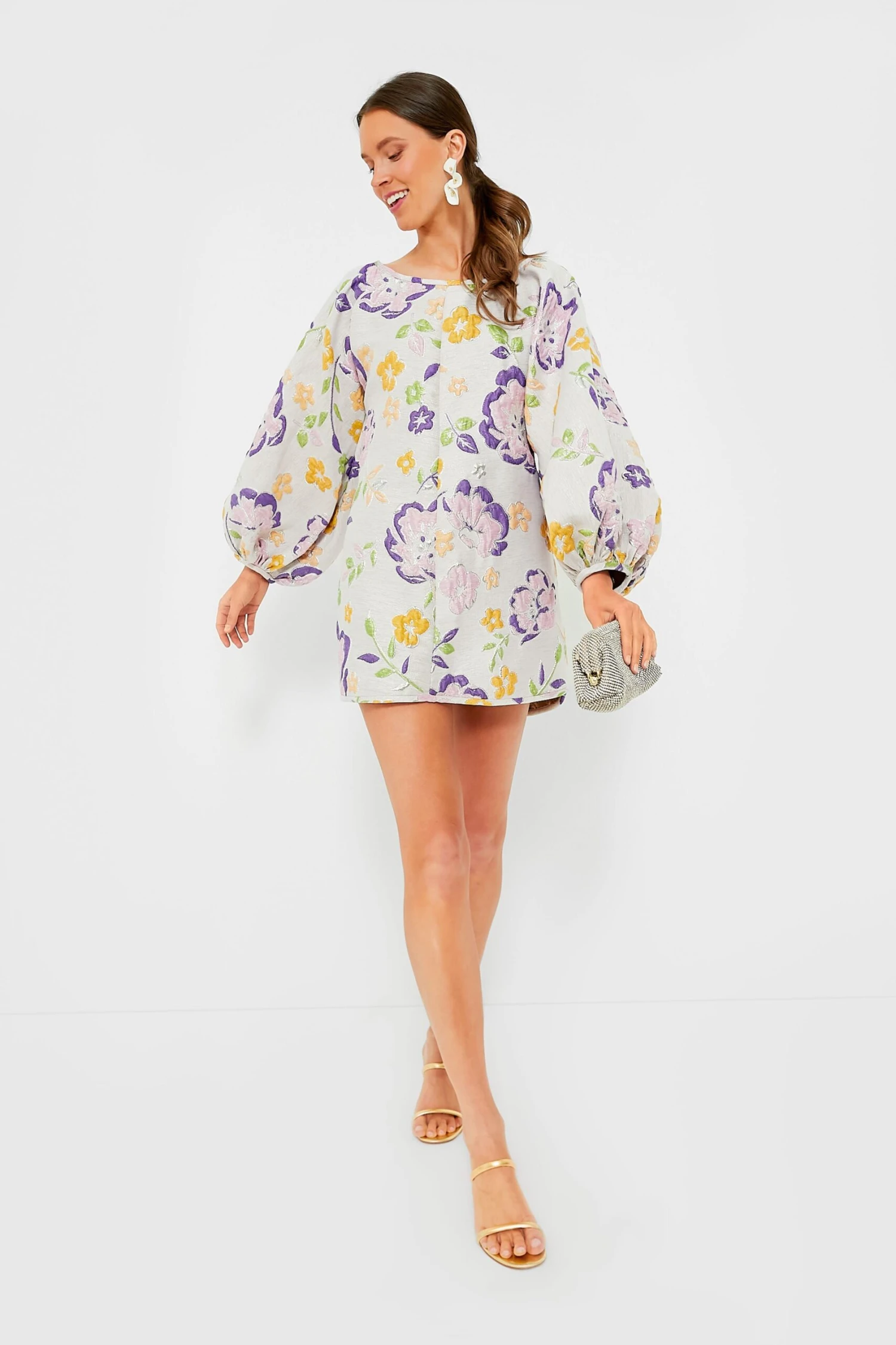 White And Purple Slim Fit Good Luck Dress - Image 6