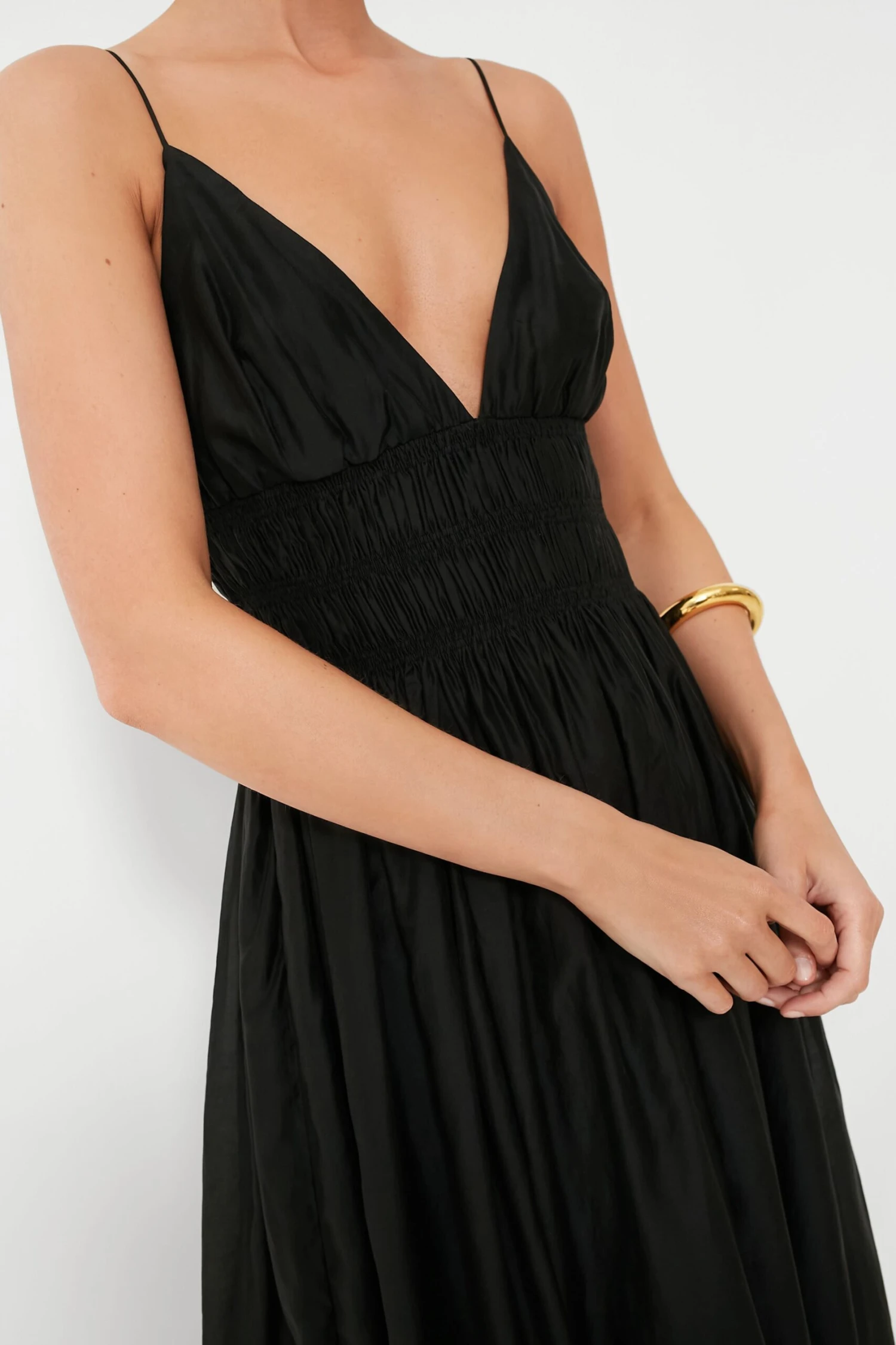 Black Sleeveless V-Neck Maxi Dress - Image 5