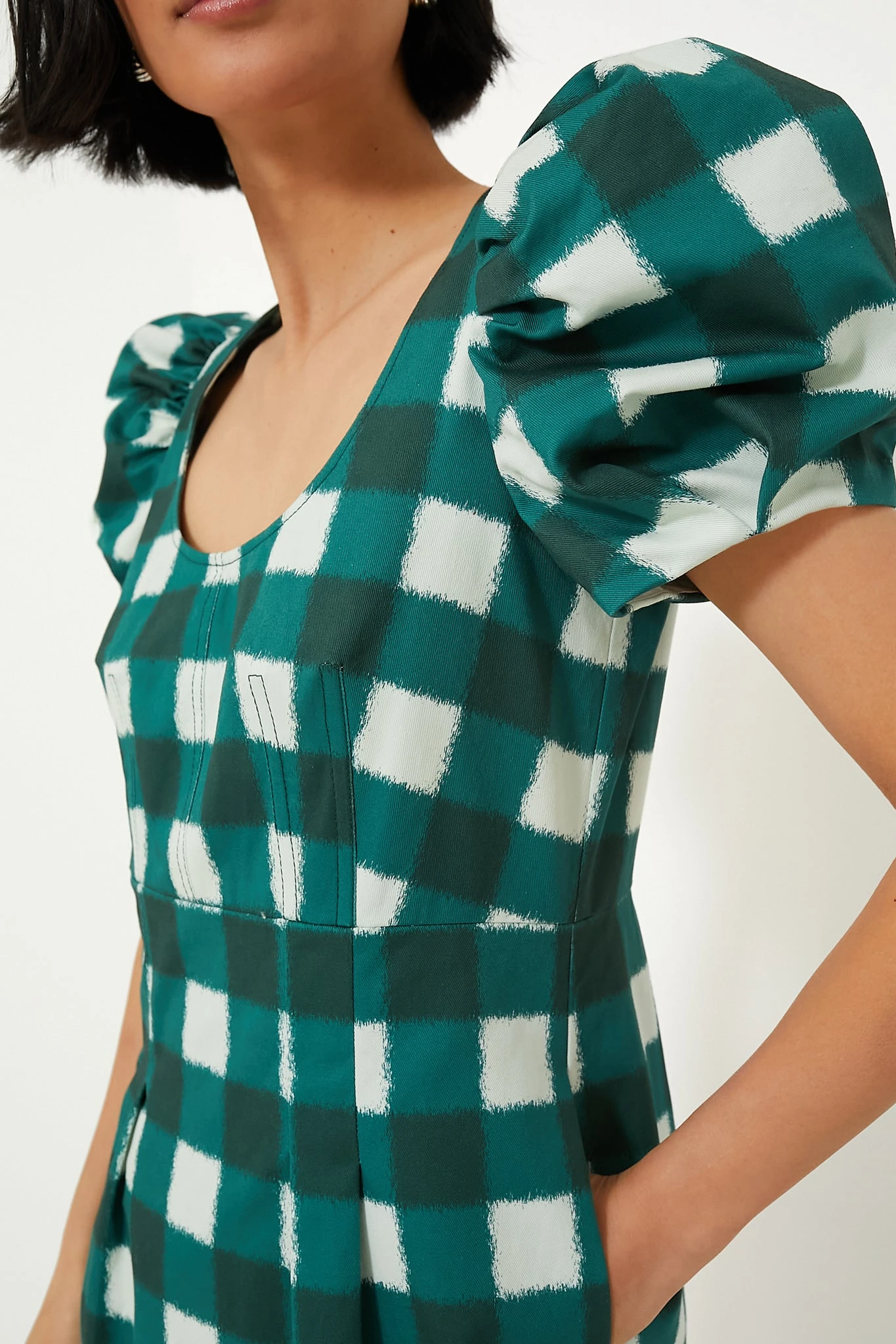 Juniper Warped Gingham Alexandra Dress - Image 5