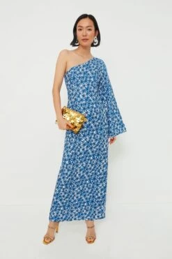 Blue Daisy Maxi Dress