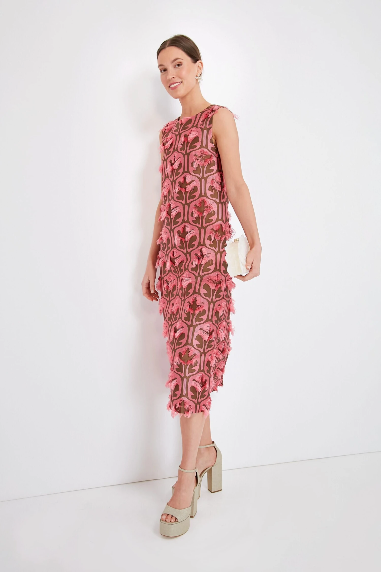 Grove Kaki And Pink Column Dress - Image 3