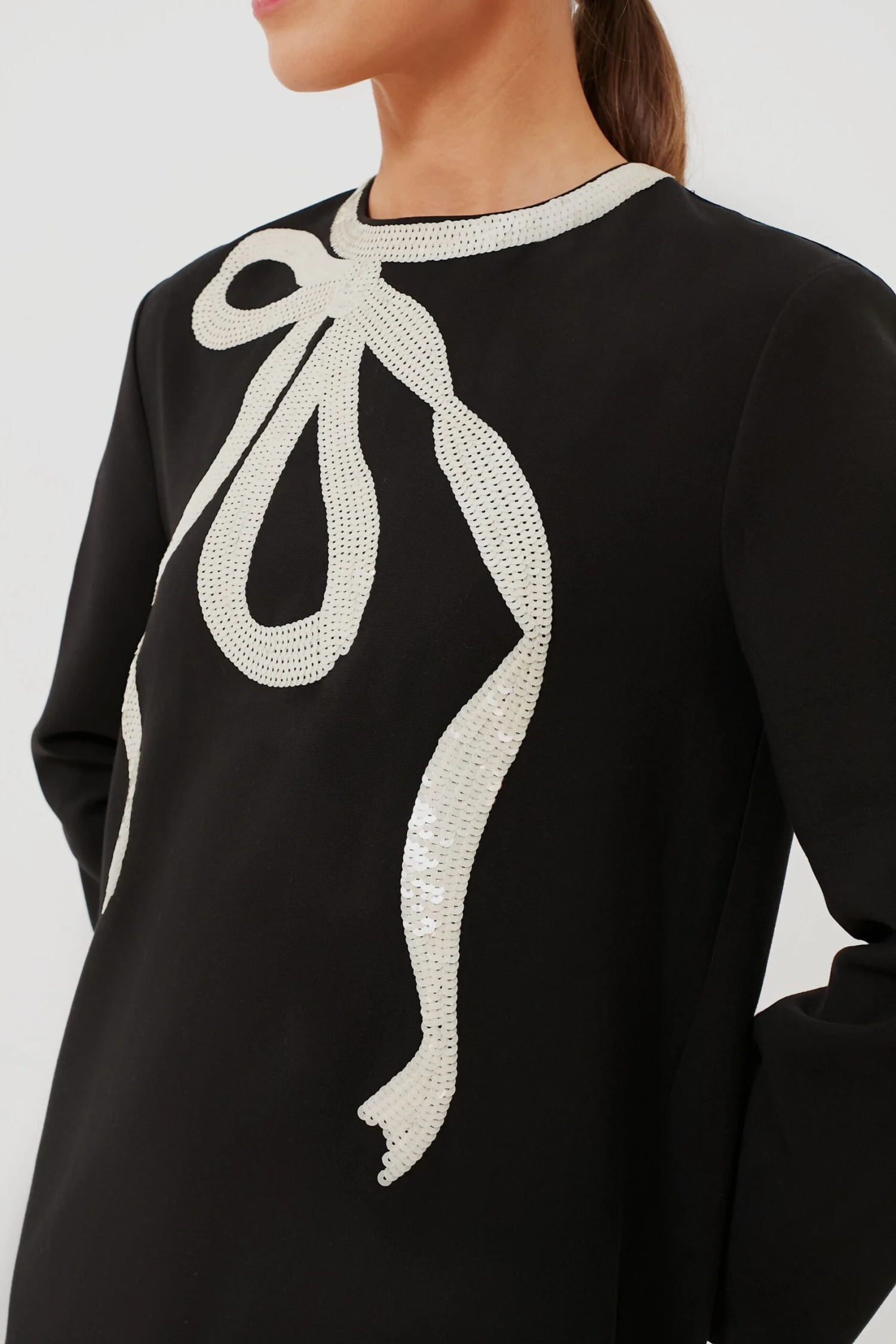 Black Bow Mini Jamie Dress - Image 5