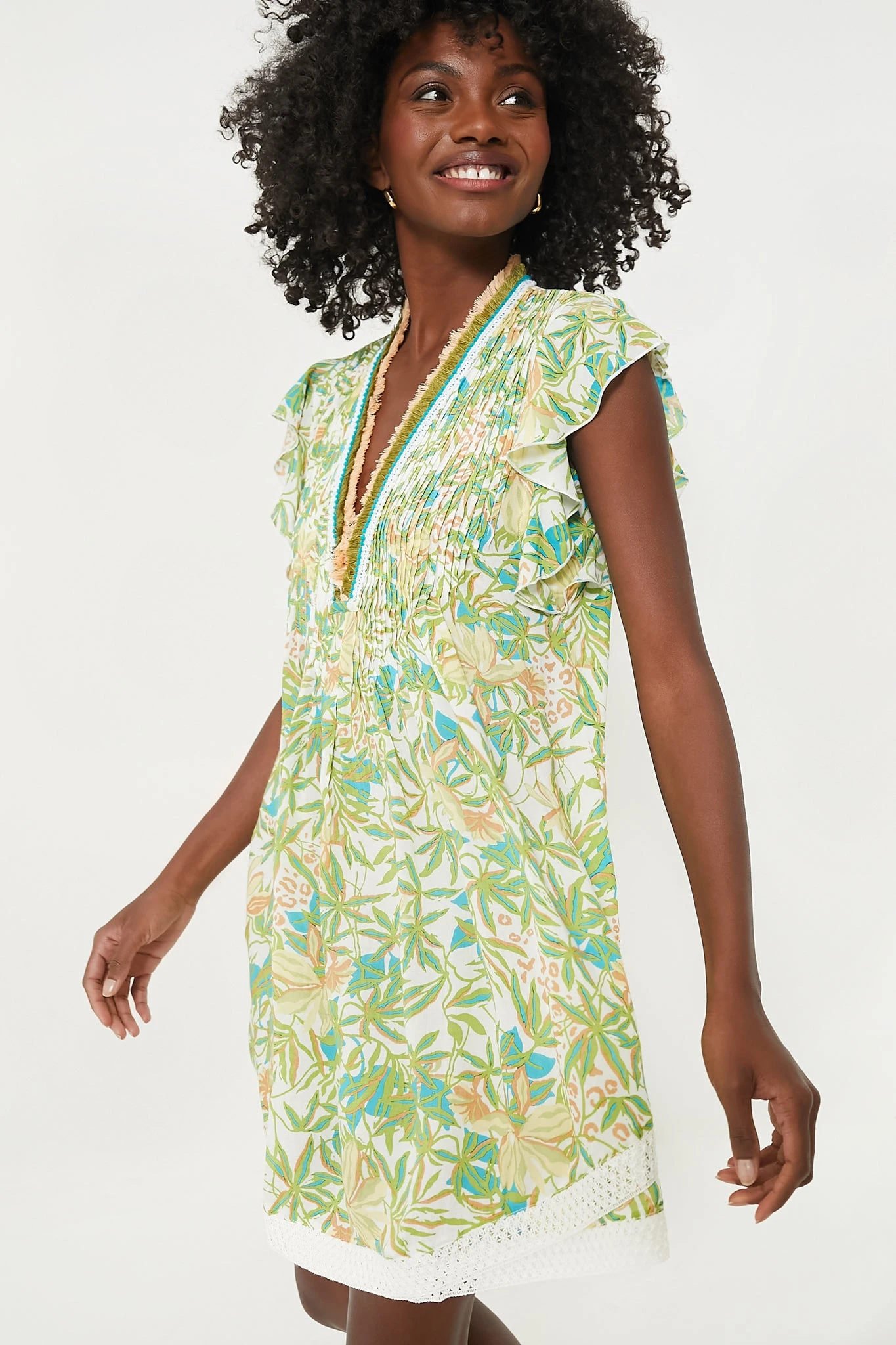 Green Orchid Sasha Mini Dress - Image 3