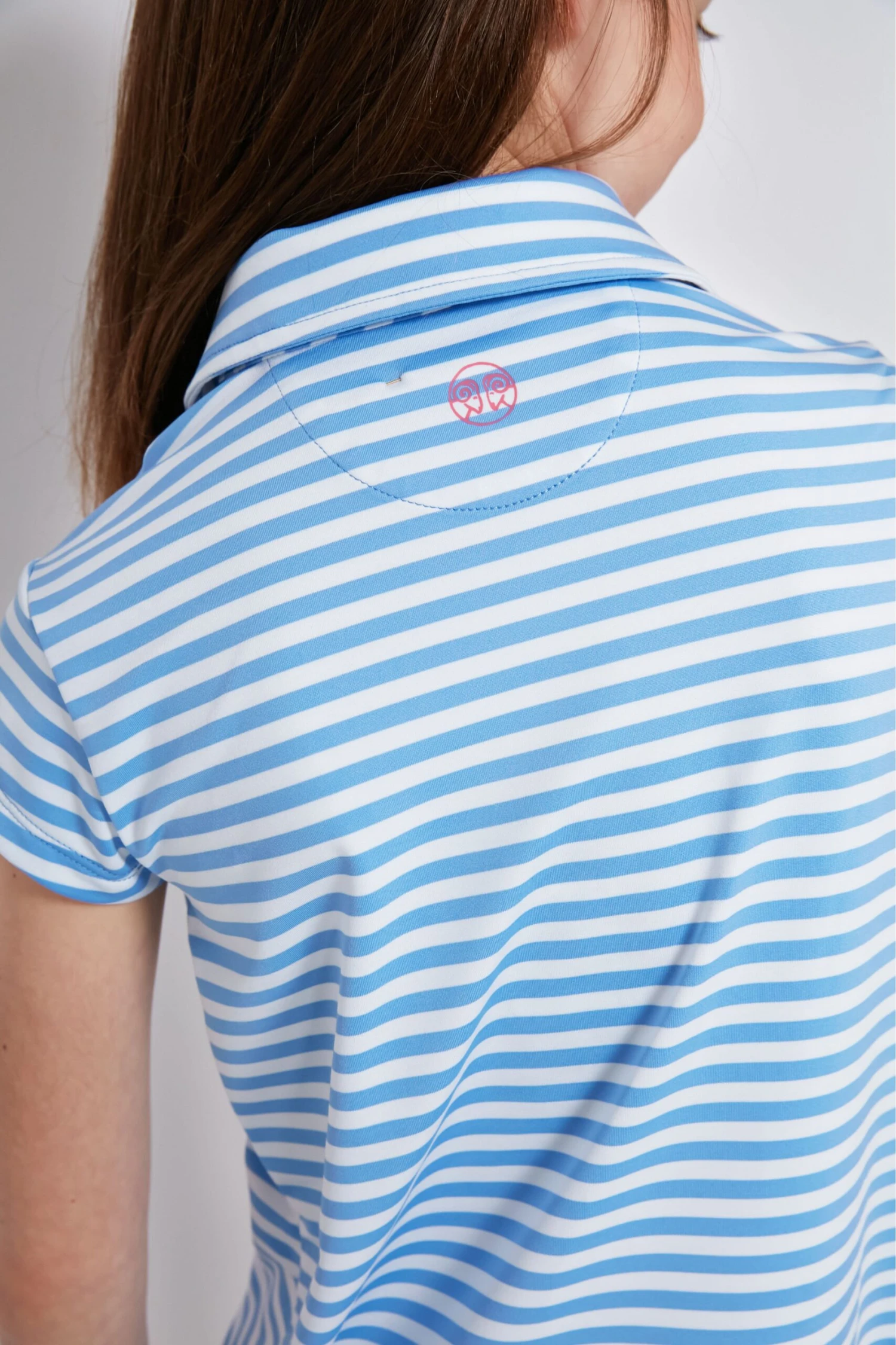 Periwinkle And White Girls Performance Polo Dress - Image 5