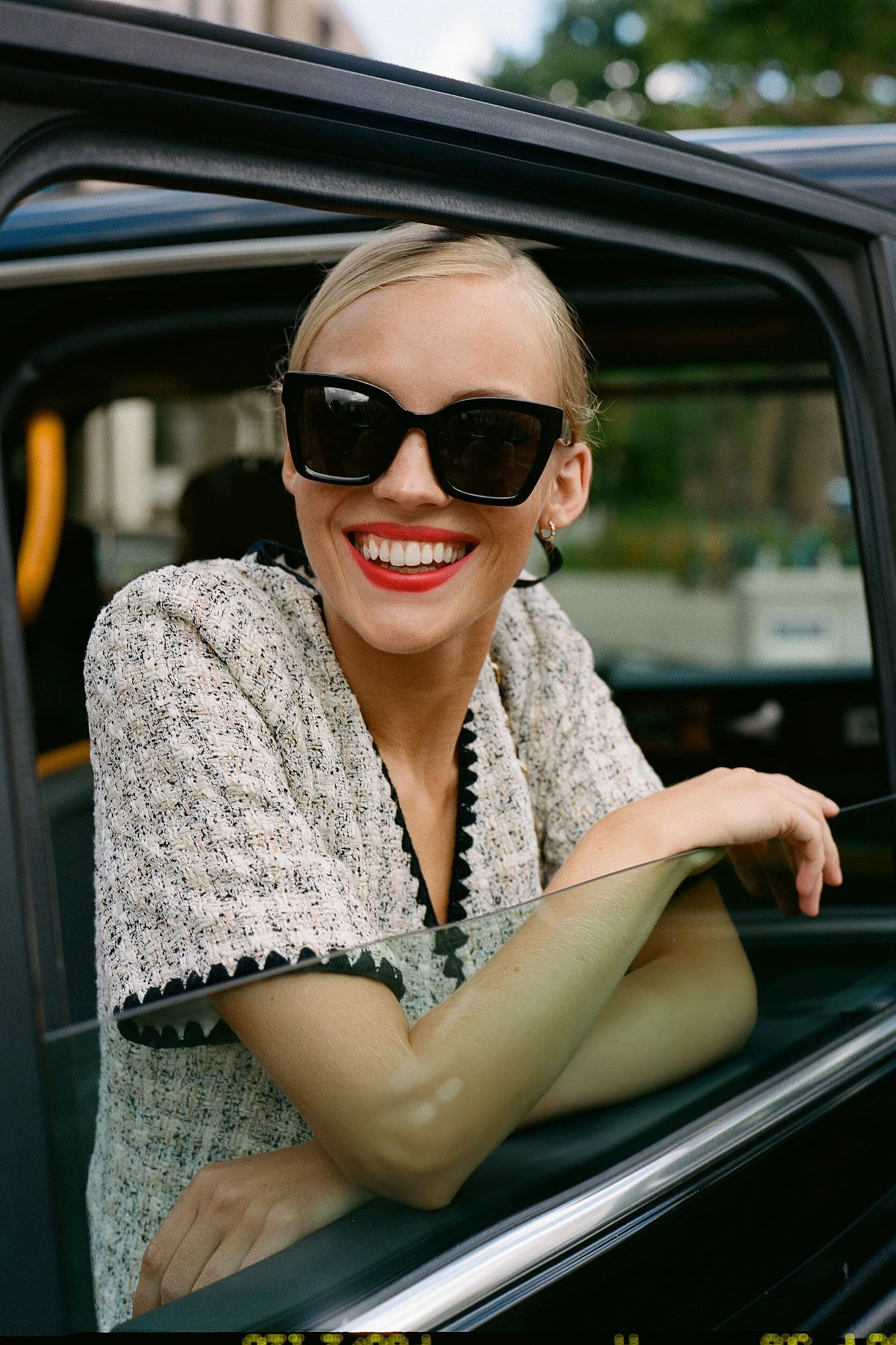 White Tweed Josephine Dress - Image 8