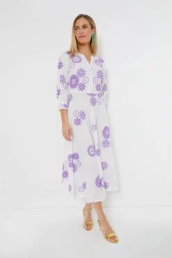 White And Purple Azurite Dress