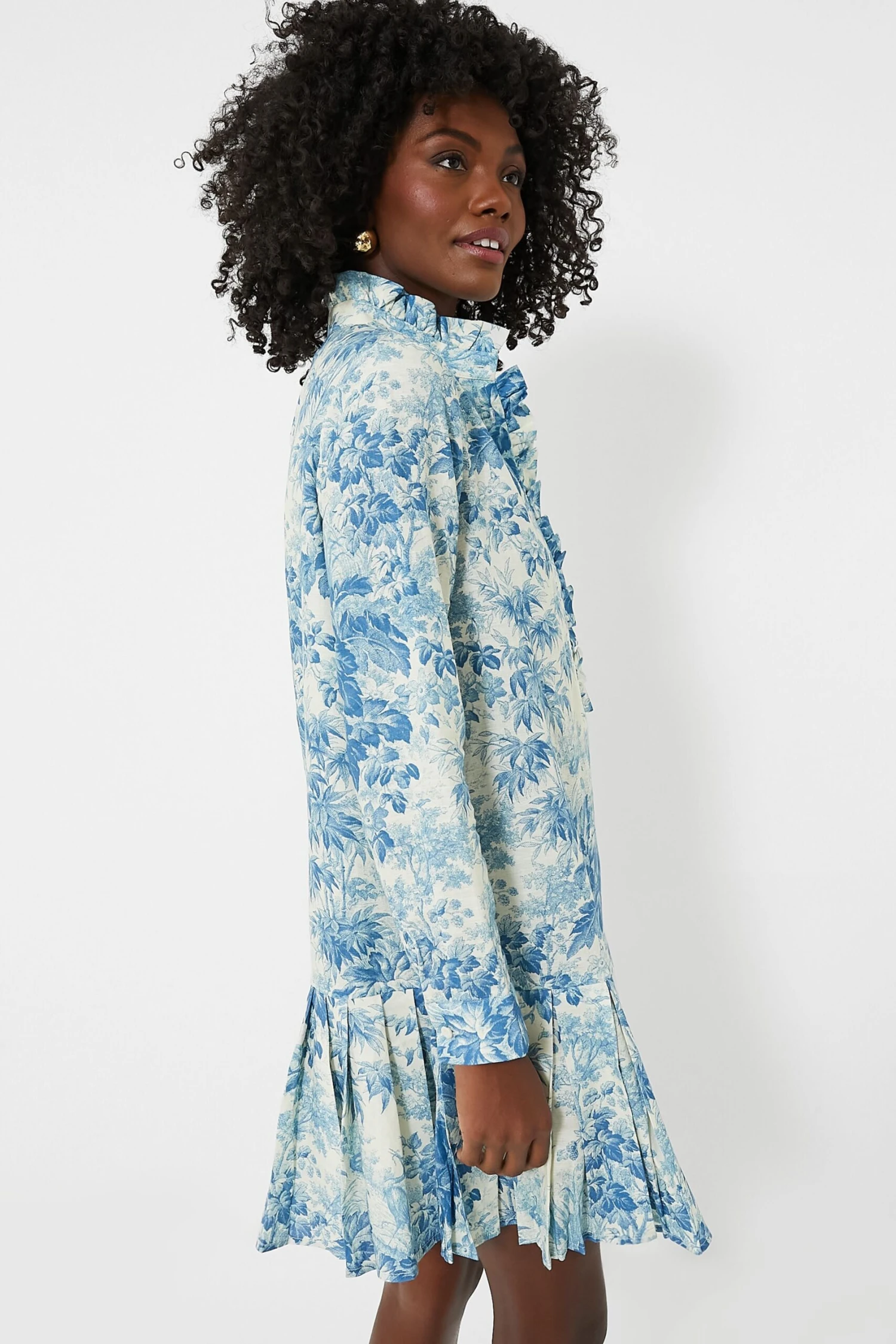 Misty Blue Toile Tate Dress - Image 3