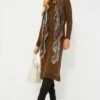 Brown Freya Fringe Sweater Dress