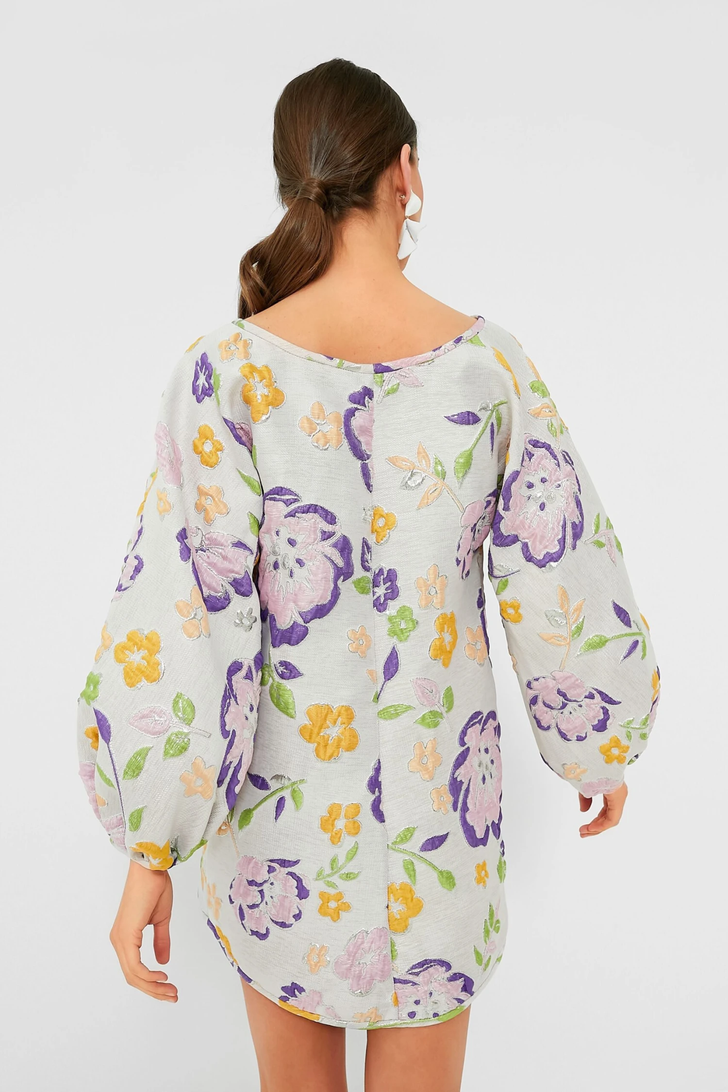 White And Purple Slim Fit Good Luck Dress - Image 4