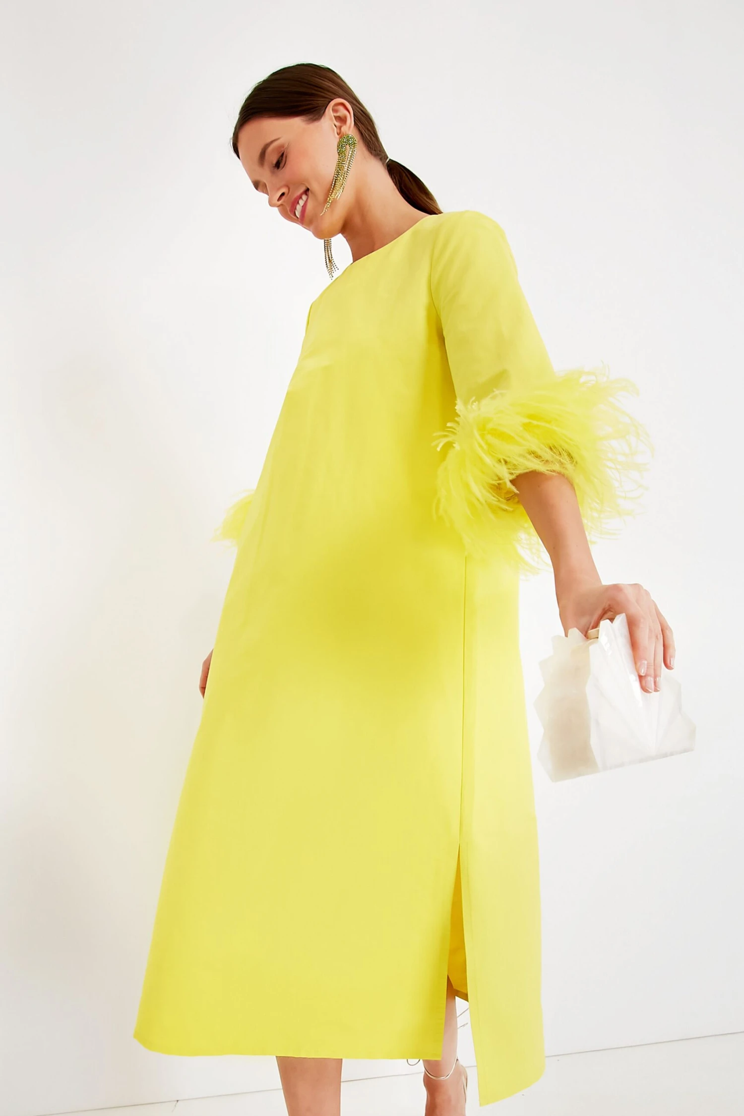 Citron Feather Jamie Dress - Image 7