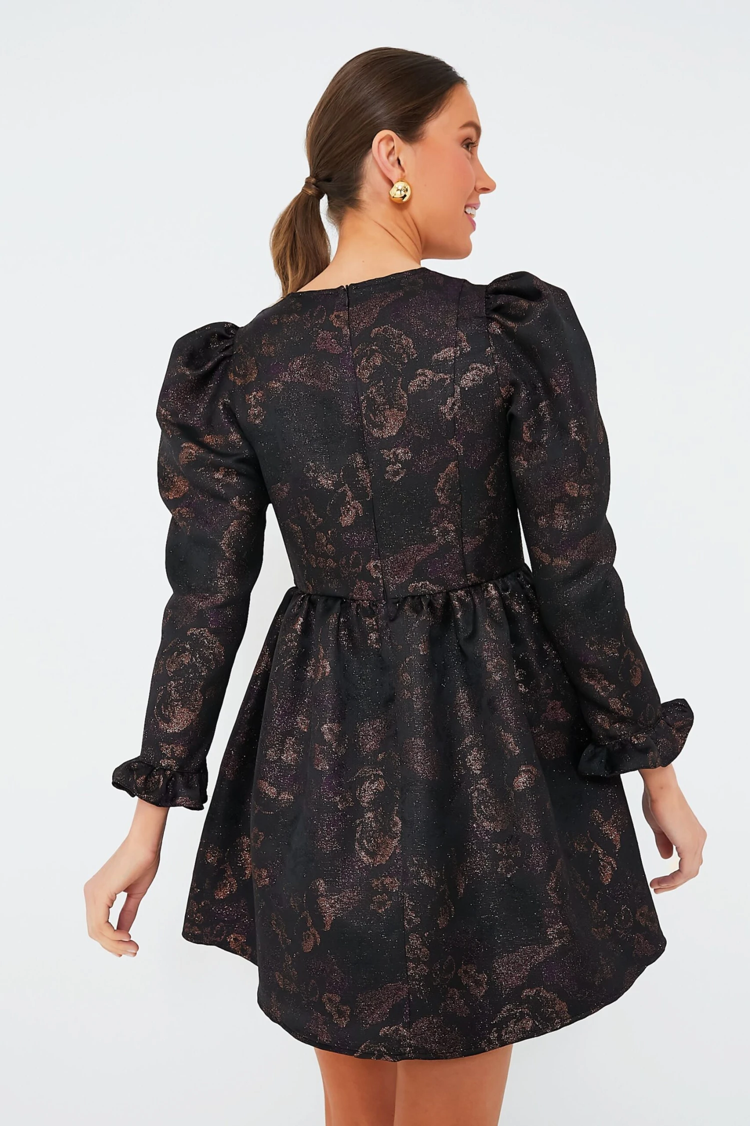 Enchantress Jacquard Square Neck Mini Prairie Dress - Image 4