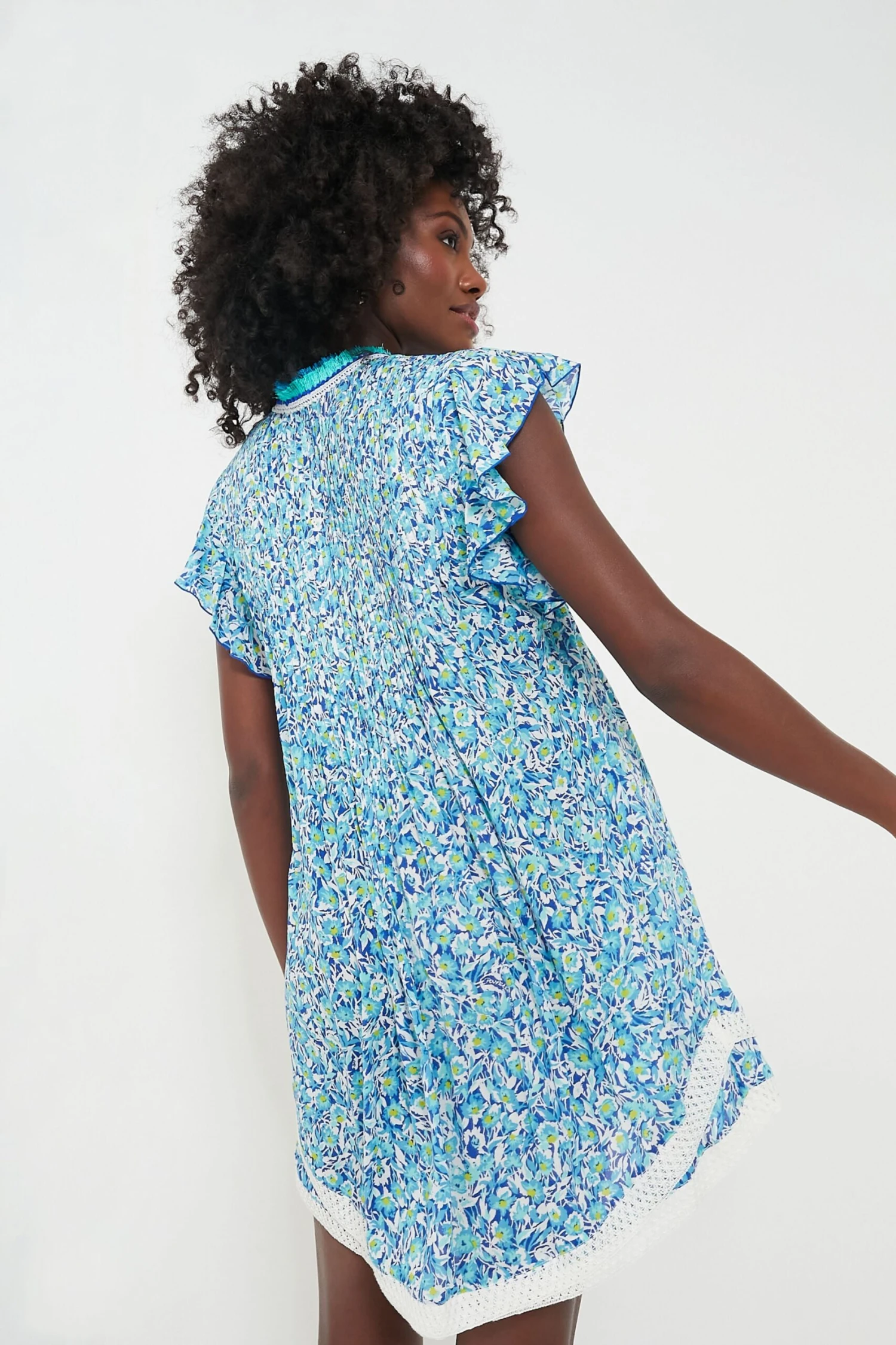 Blue Ocean Flowers Sasha Mini Dress - Image 4