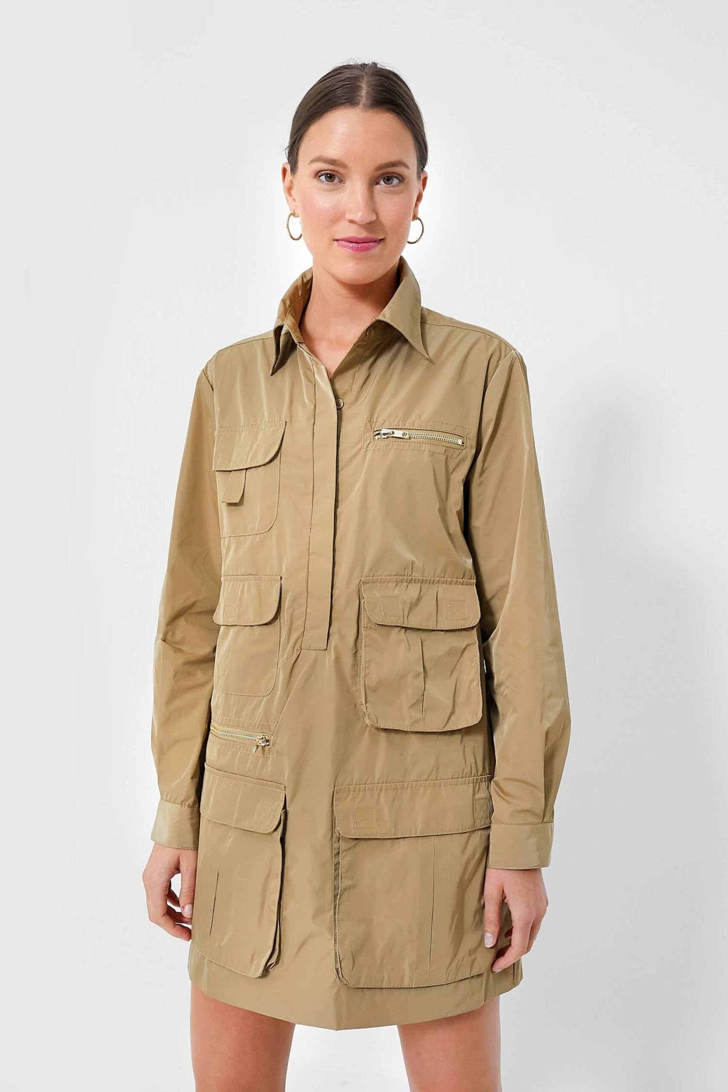 CYNTHIA ROWLEY Khaki Backpack Dress - Image 2