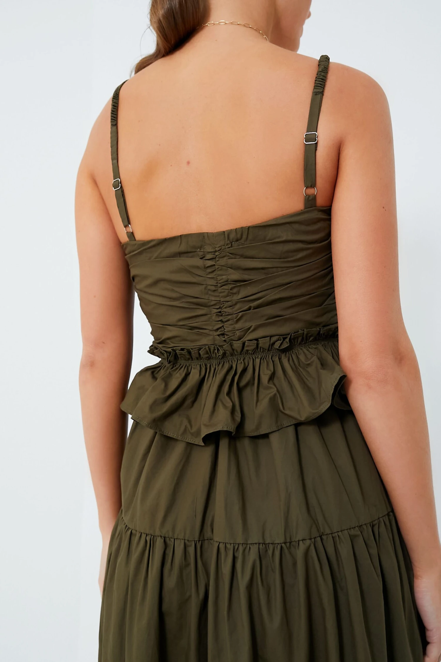 Olive Tiered Maxi Dress - Image 5
