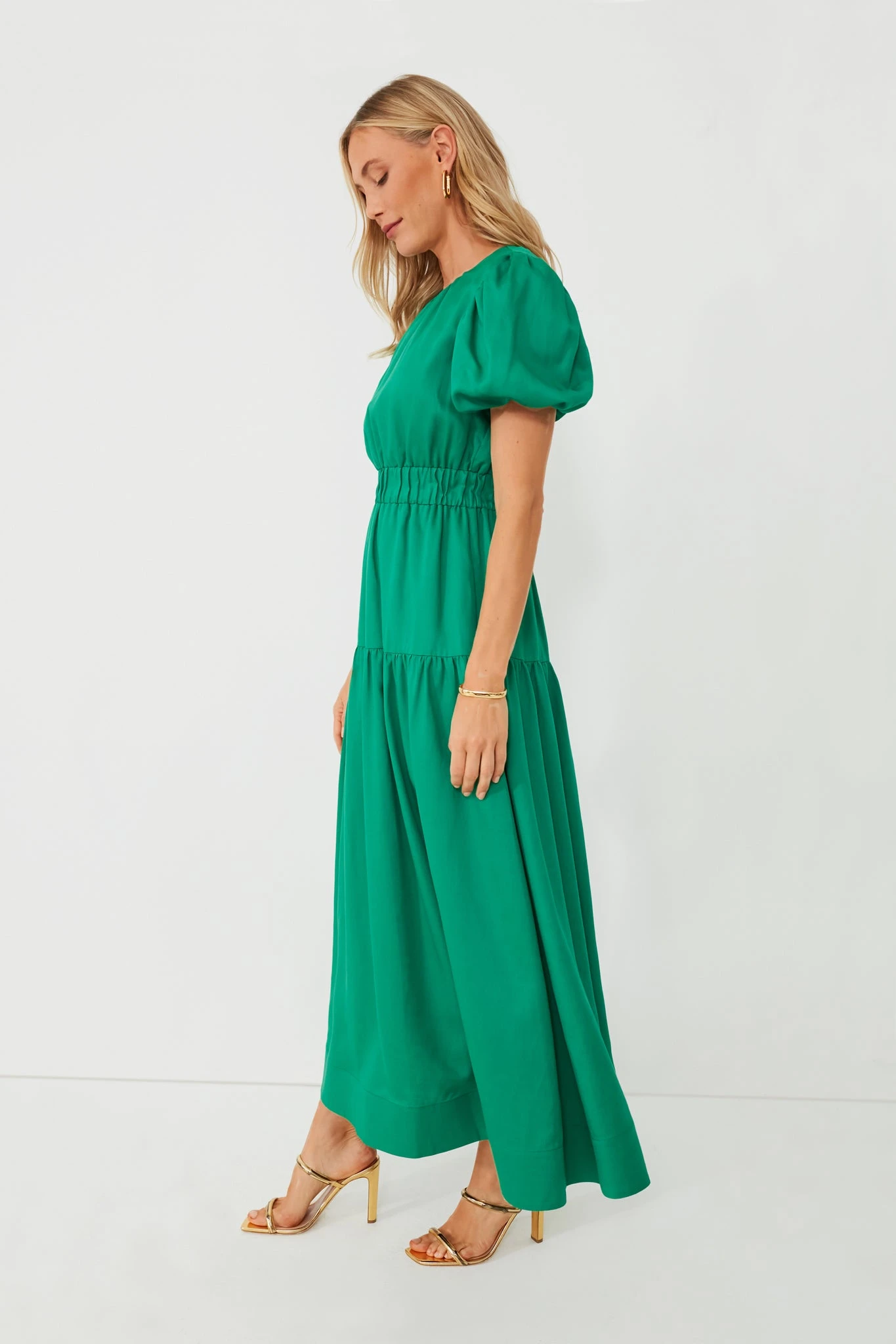 Green Puff Sleeve Ginny Maxi Dress - Image 4