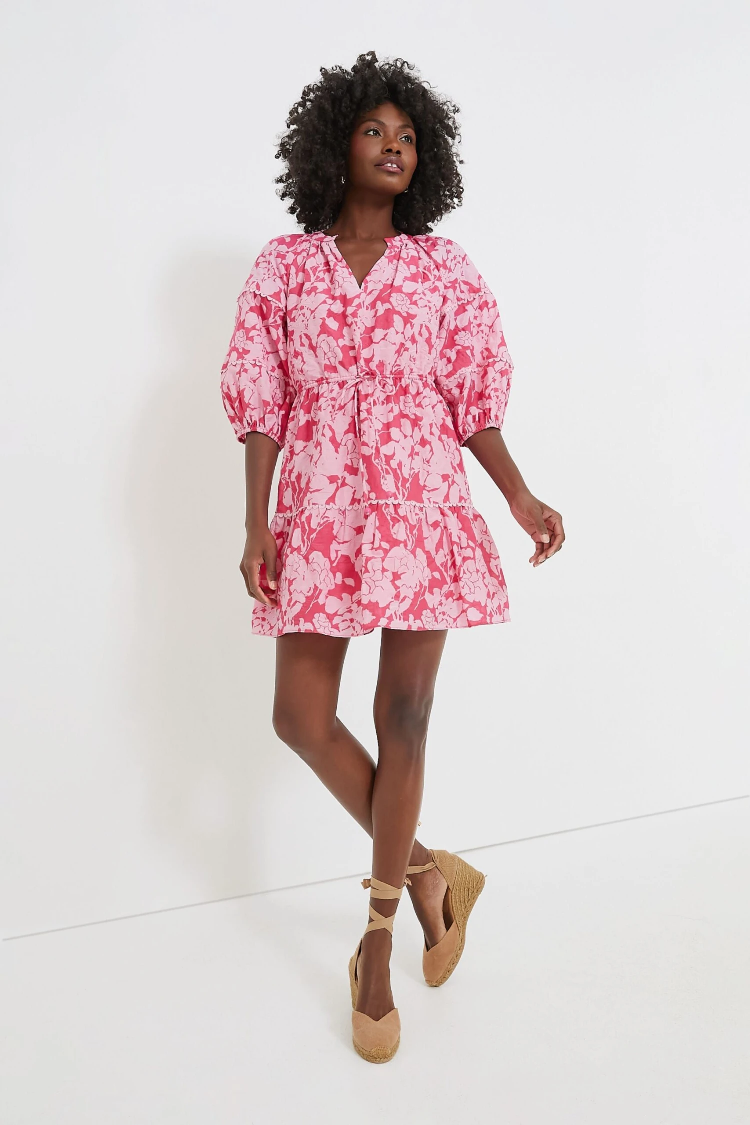 Pink Floral Matilda Mini Dress - Image 6