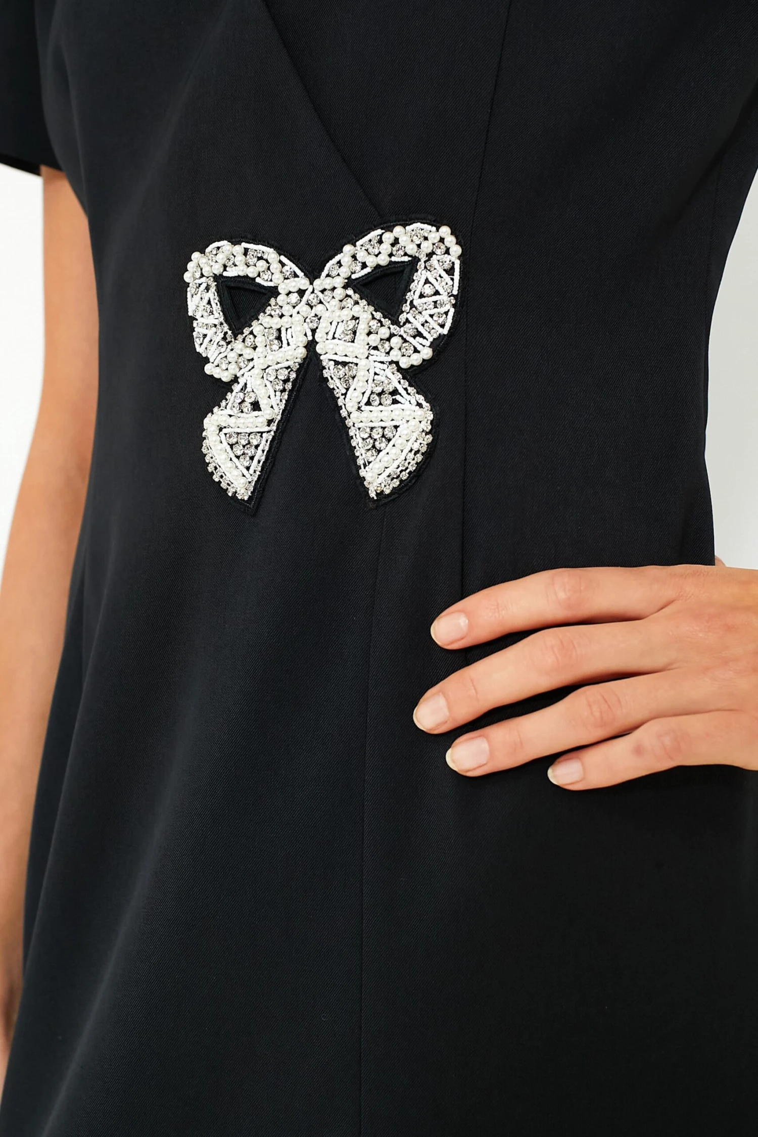 Beaded Bow Amal Mini Dress - Image 5