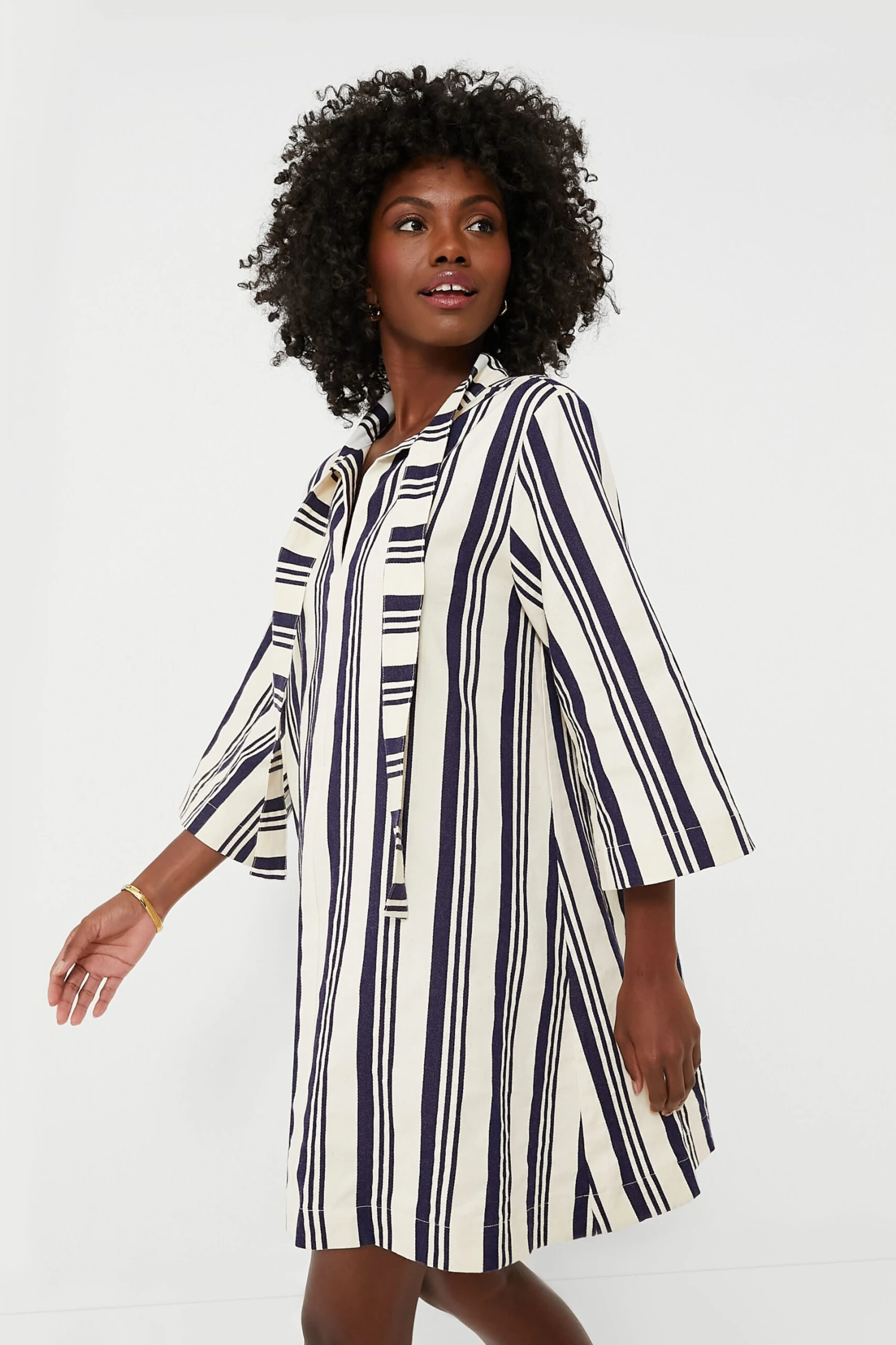 Navy Stripe Montauk Dress - Image 3