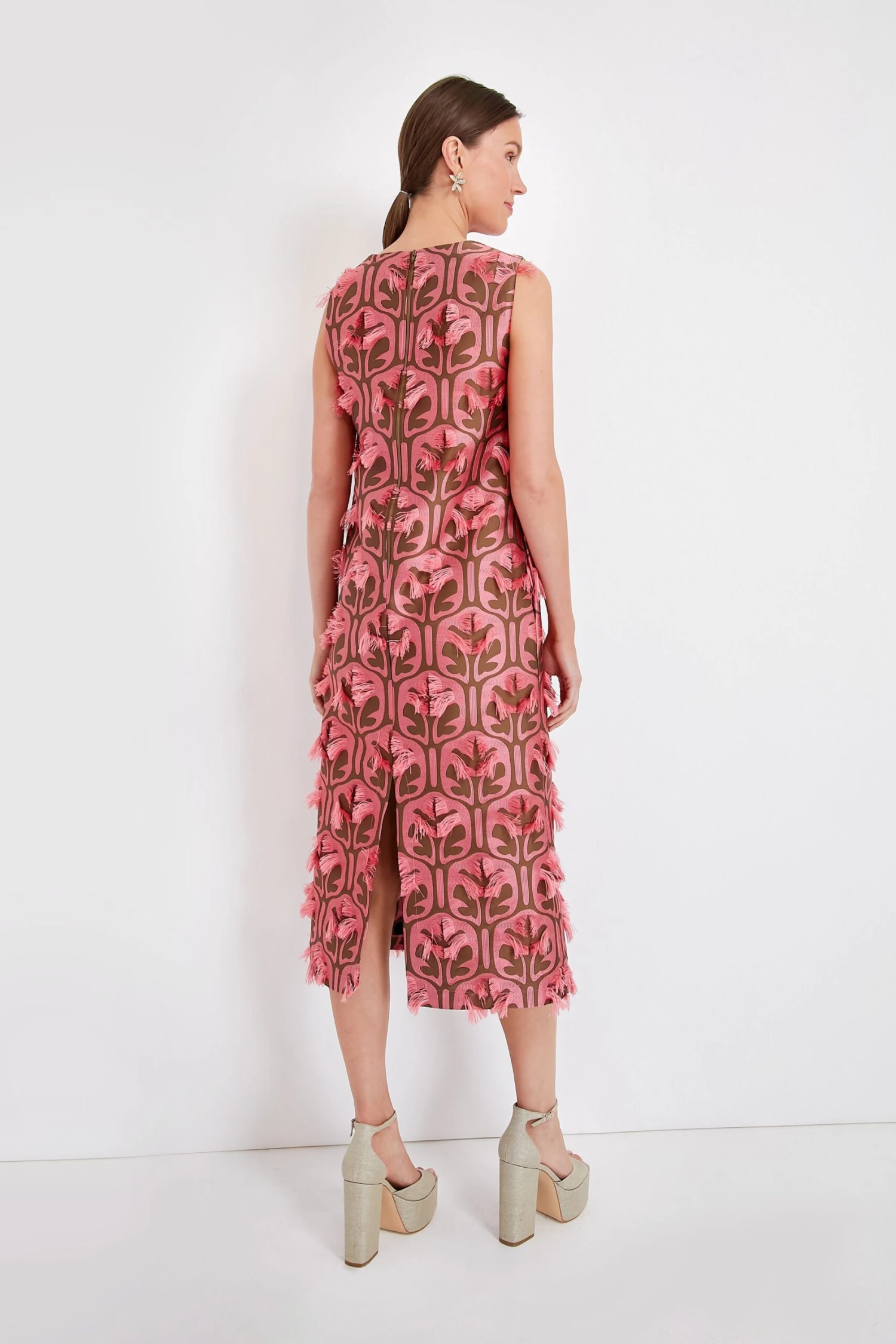 Grove Kaki And Pink Column Dress - Image 5