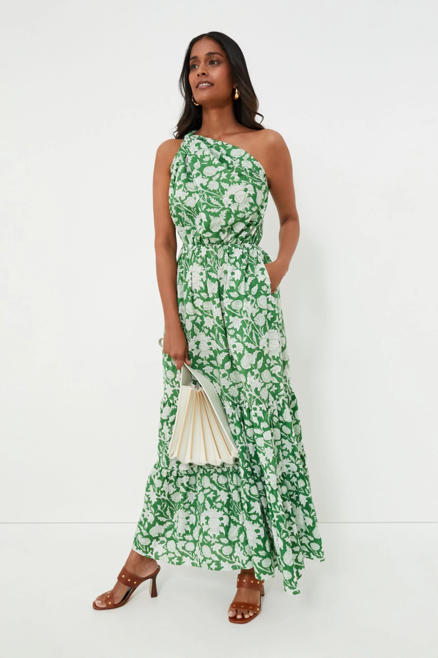 Exclusive Green Botanica Long Dress - Image 3