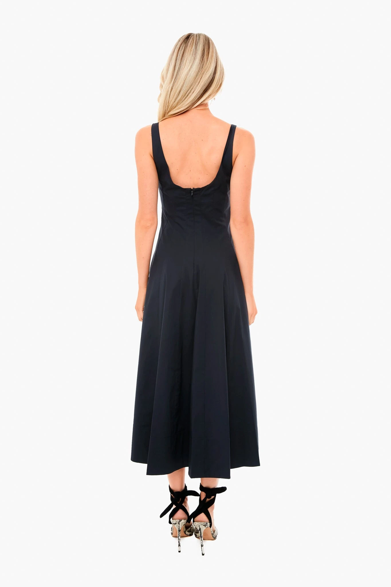 Staud Black Wells Dress - Image 4