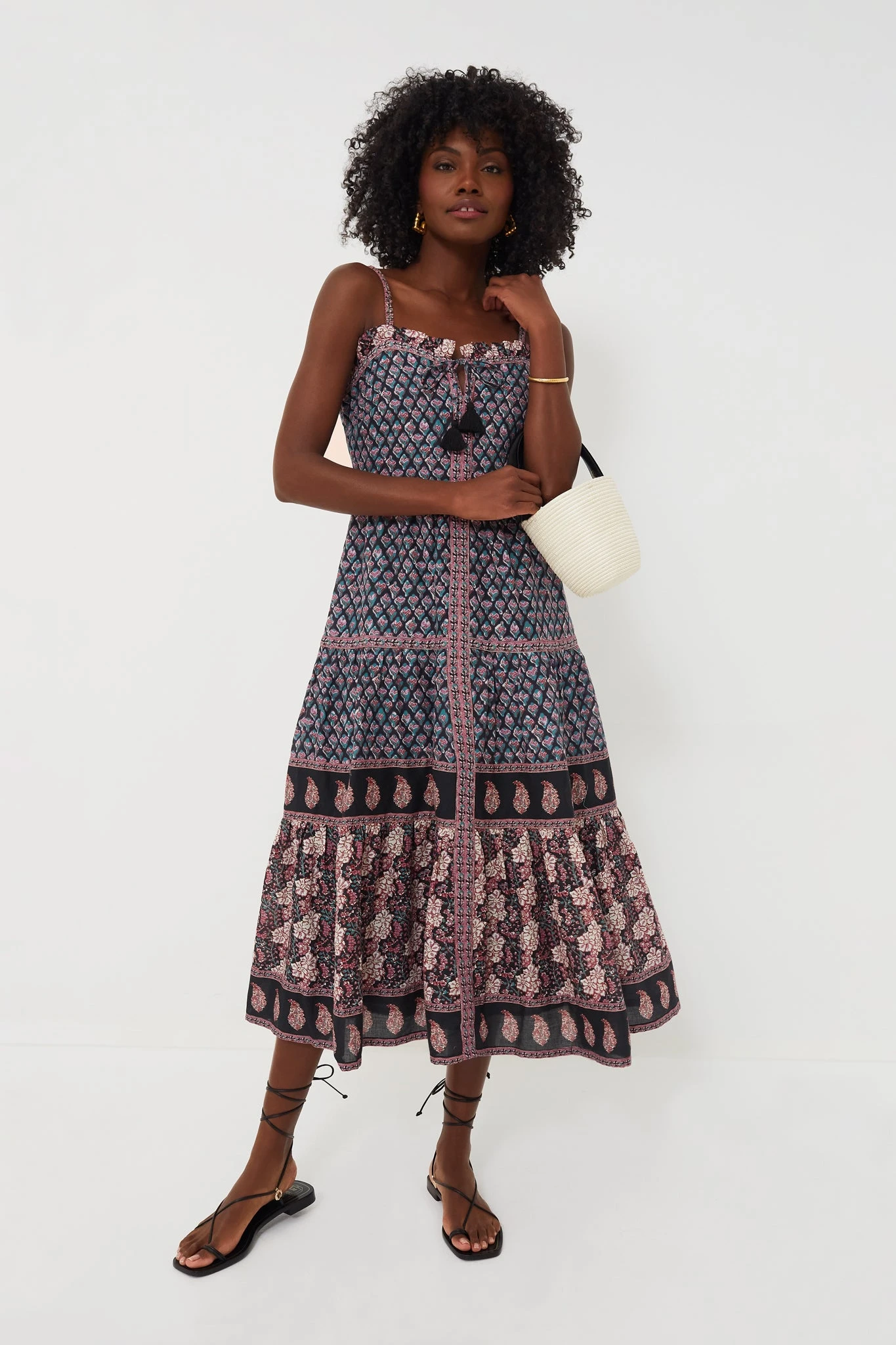 Donna Print Sleeveless Midi Dress - Image 2