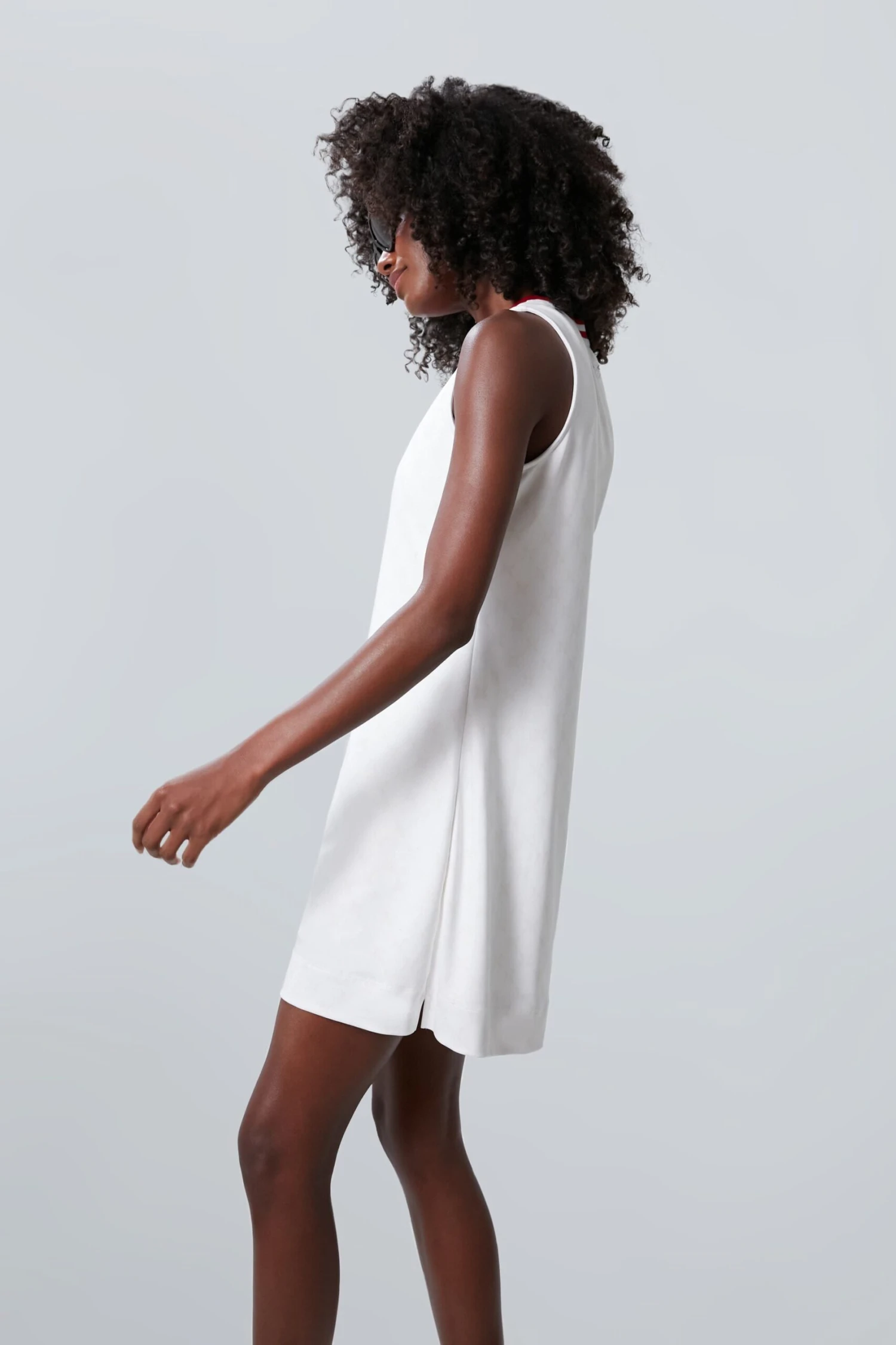 White And Retro Red Suzanne Tennis Dress - Image 4